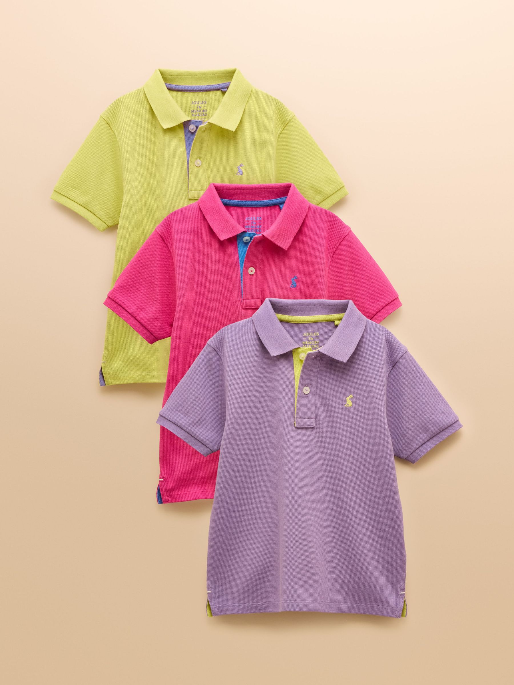 Woody Multi Bright Polo Shirt Multipack (AD5626) | £34 - £40
