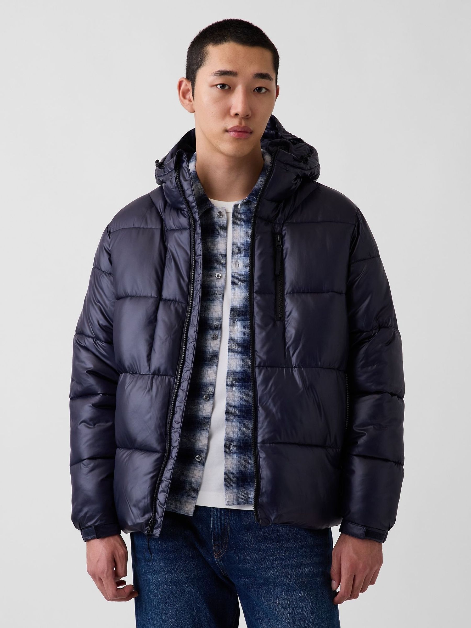 Navy - Regular Heavyweight Puffer Jacket