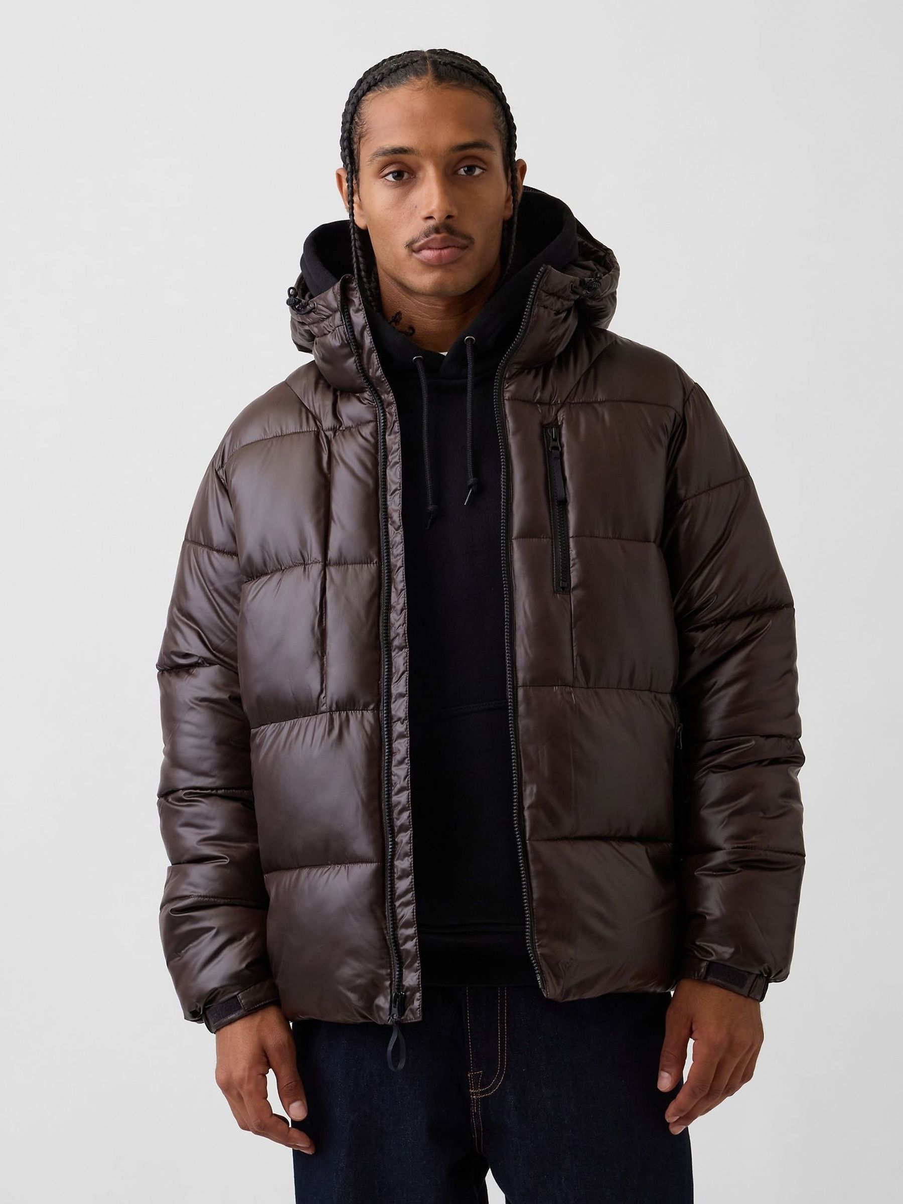 Brown - Regular Heavyweight Puffer Jacket
