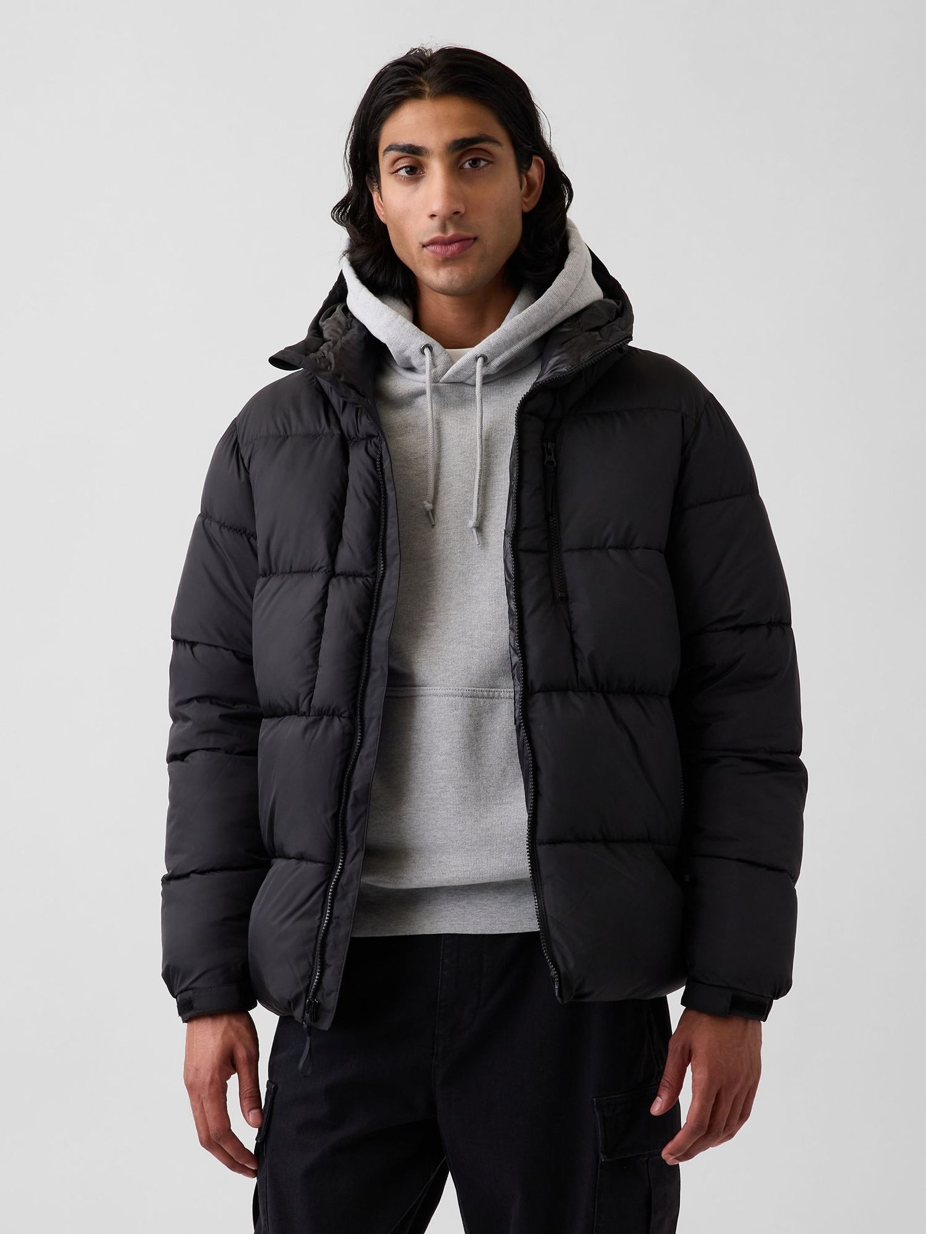 Black - Regular Heavyweight Puffer Jacket