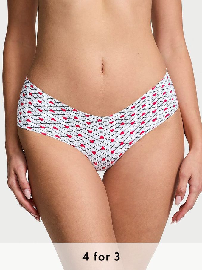 Light Blue Fishnet Heart Hipster Knickers (AD8630) | £9