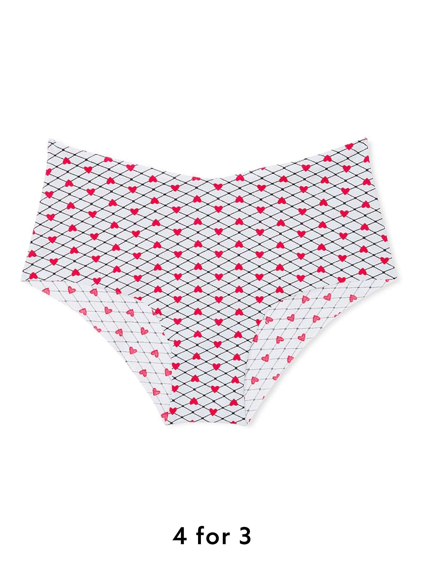 Light Blue Fishnet Heart Cheeky Knickers (AD8633) | £9