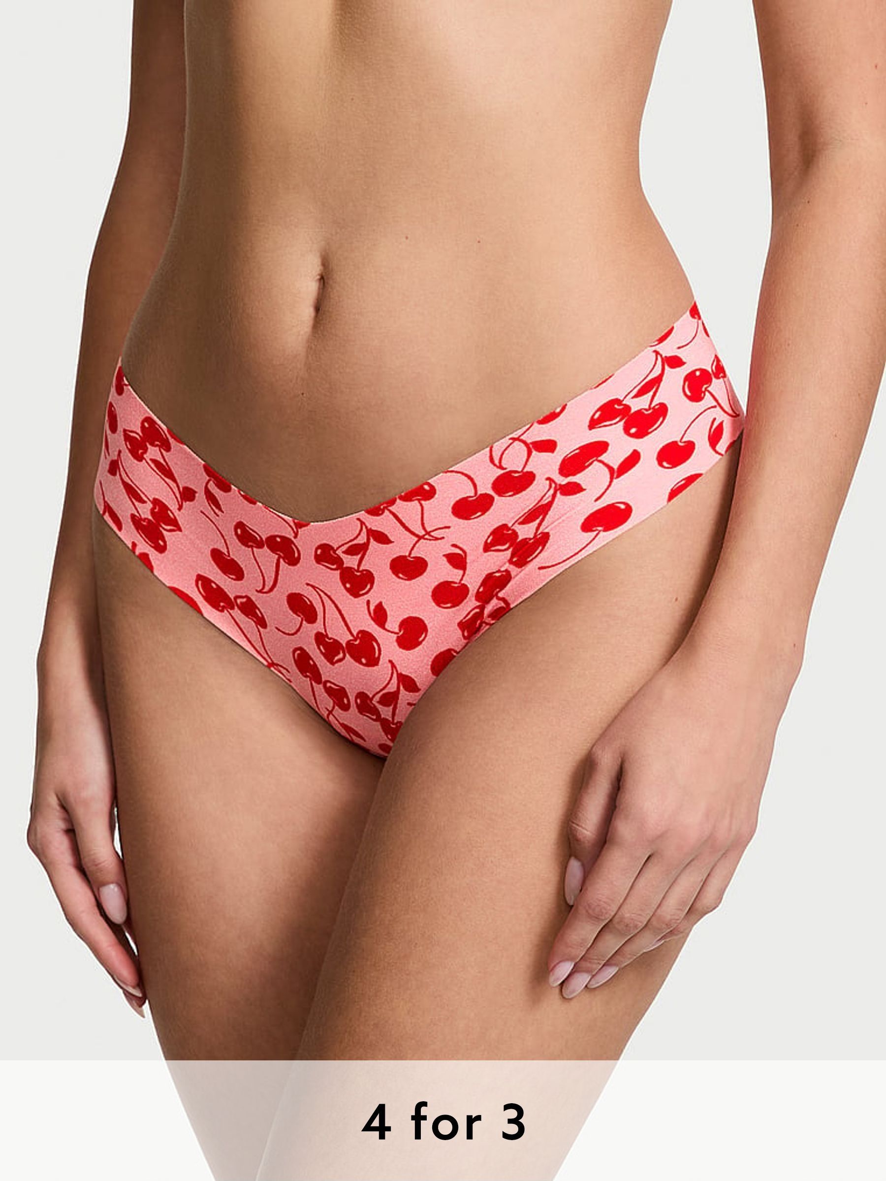 Pink Hope Cherries Thong Knickers (AD8657) | £9
