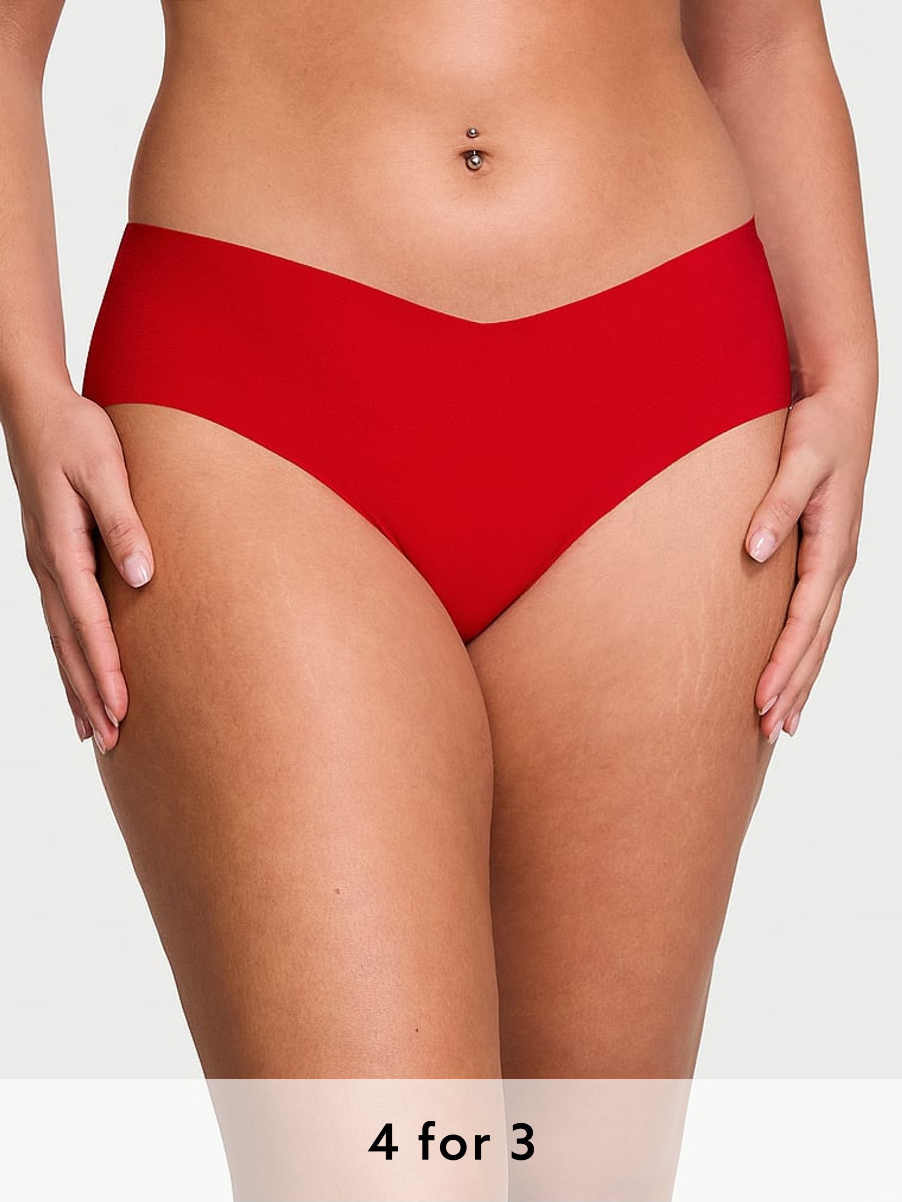Lipstick Red Hipster Heart Mesh Back Knickers (AD8658) | £9