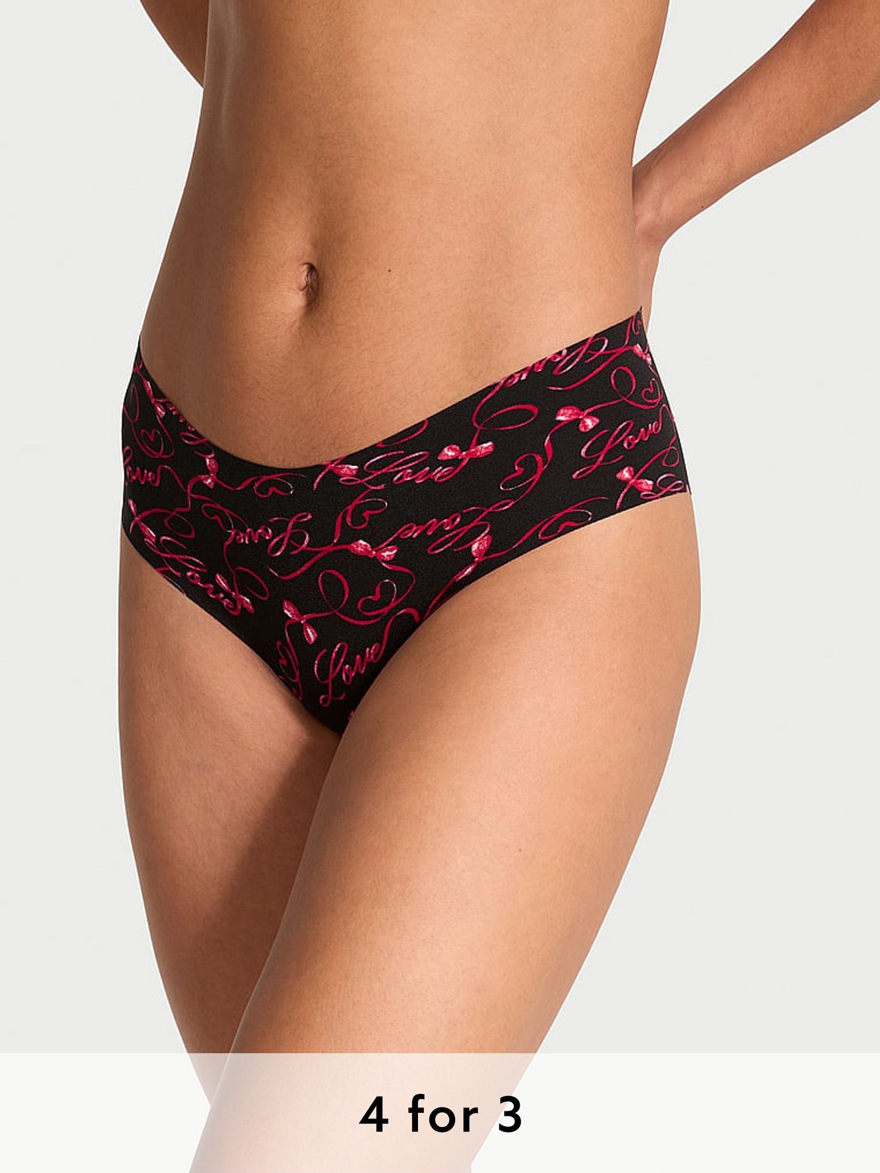 Black Love Script Cheeky Knickers (AD8664) | £9
