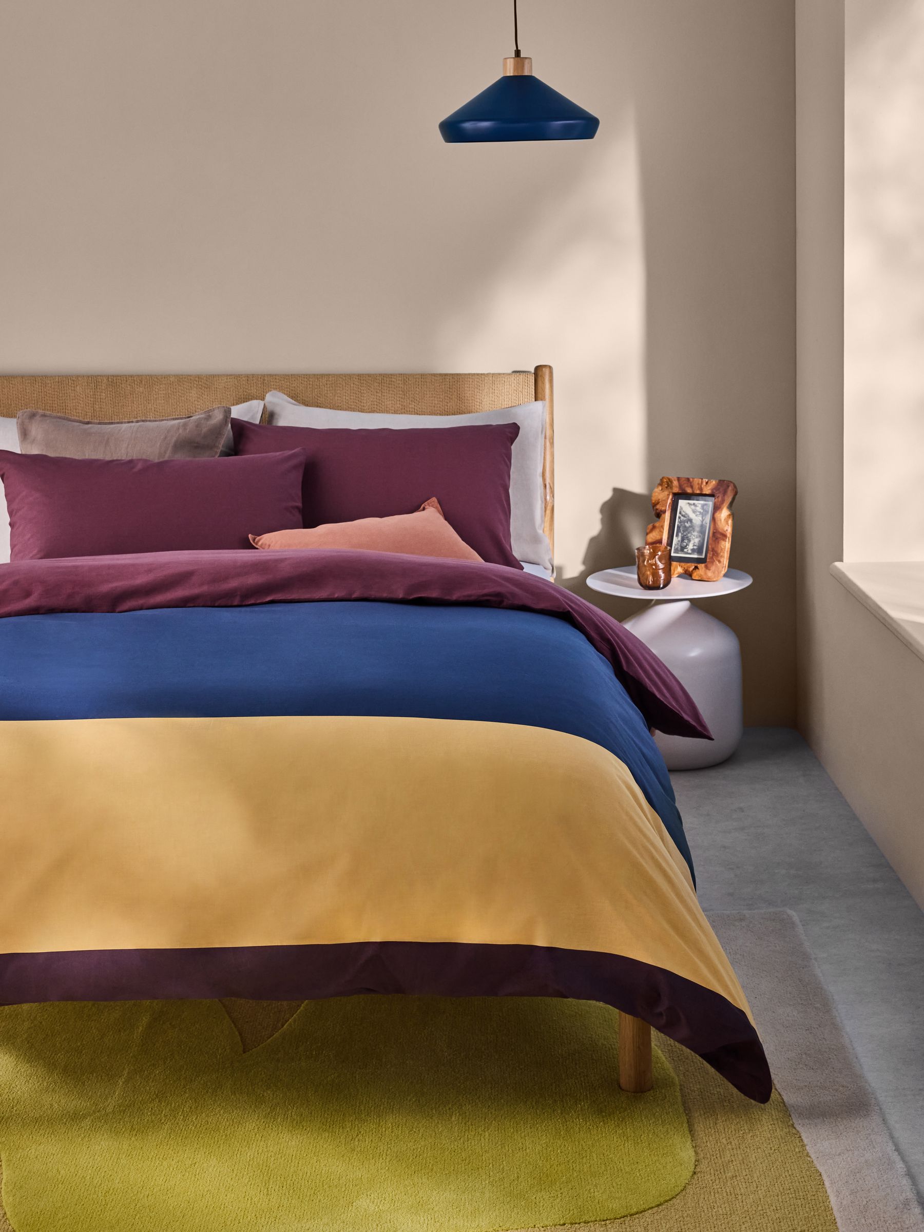 Marin 100% Cotton Duvet Cover and Pillowcase Set in Navy (AD8667) | £24 - £54