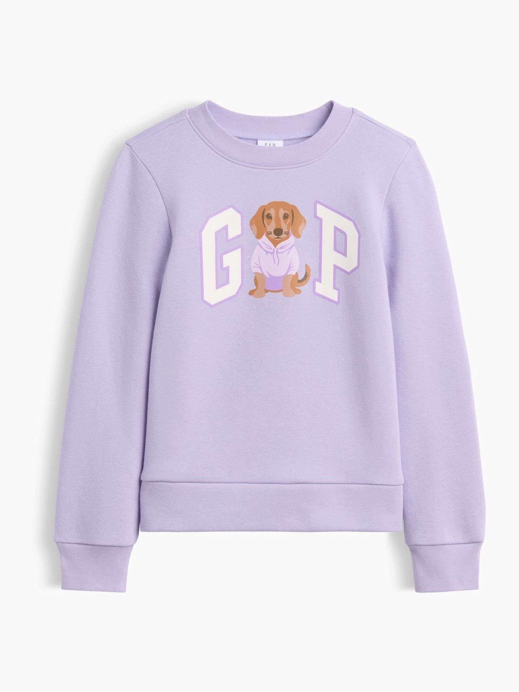 Purple Dachshund - Crew Neck Graphic Sweatshirt
