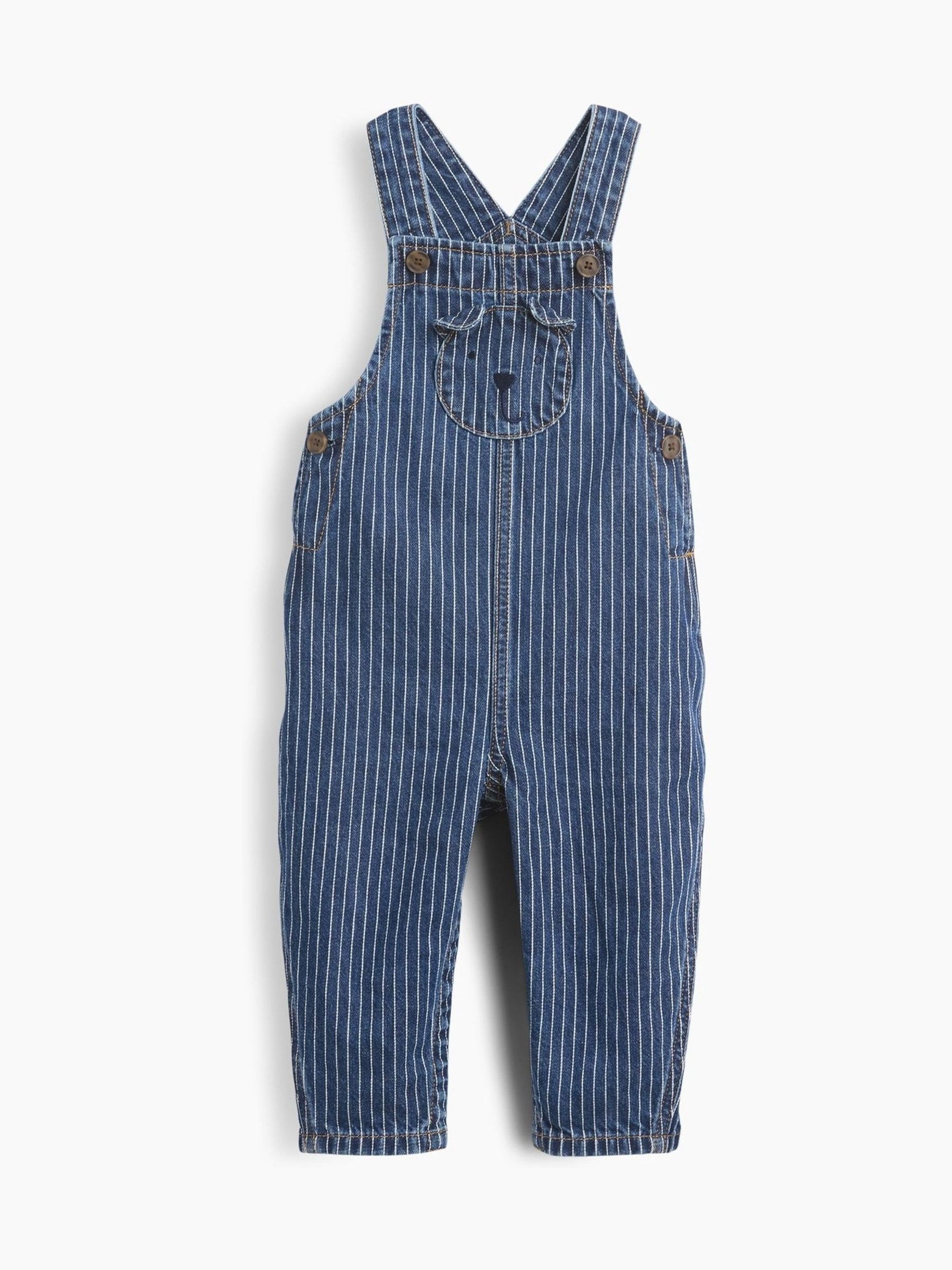 Blue - Denim Stripe Brannan Bear Overalls