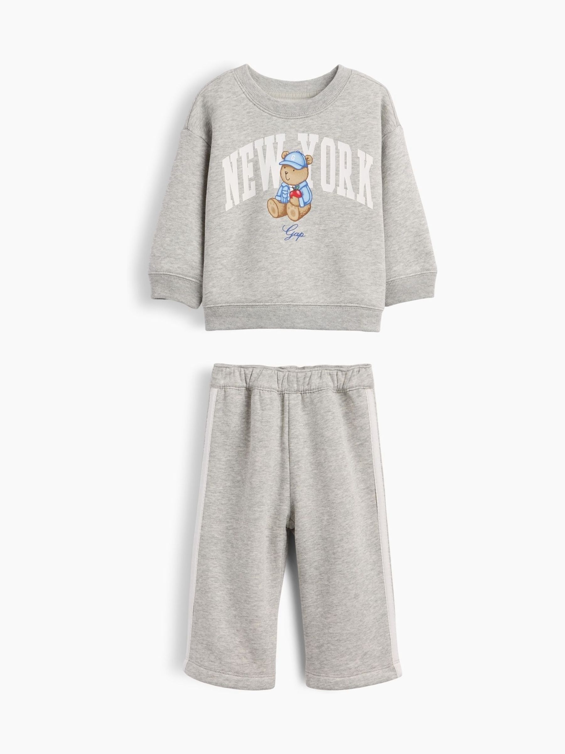 Grey - Vintage Soft Brannan Bear Logo Sweatshirt Set