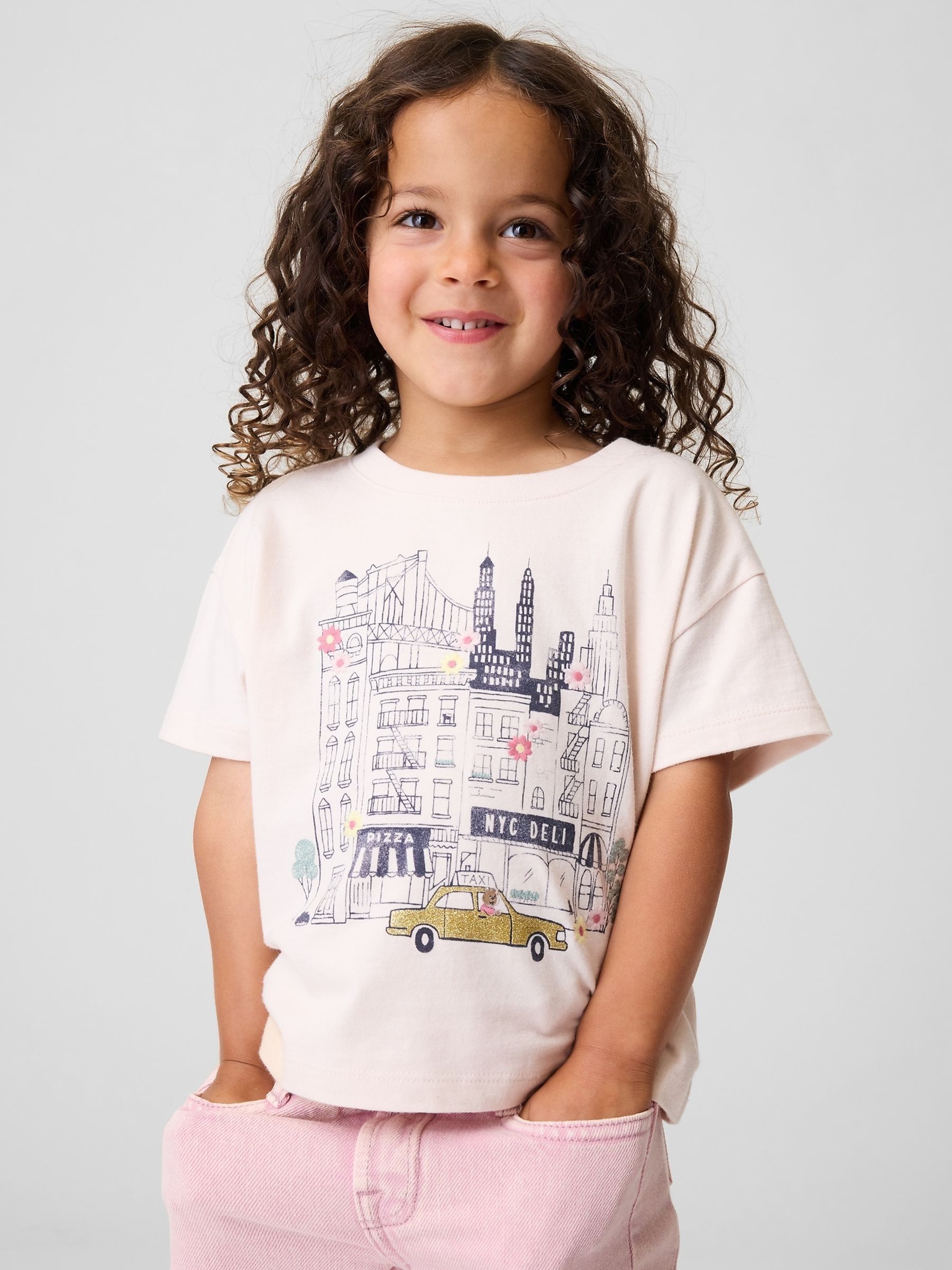 Pink - Nyc Graphic Short Sleeve T-shirt