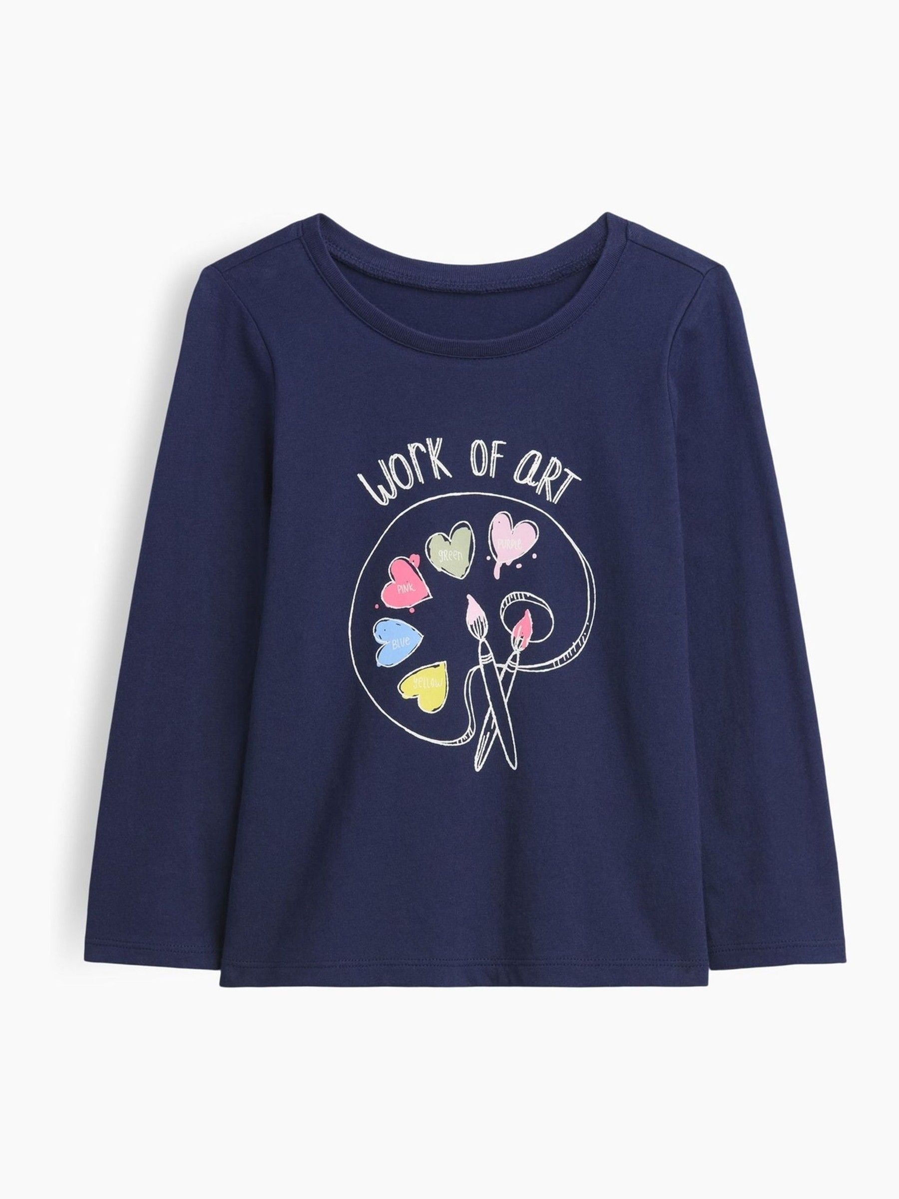 Navy Art - Graphic Long Sleeve T-shirt