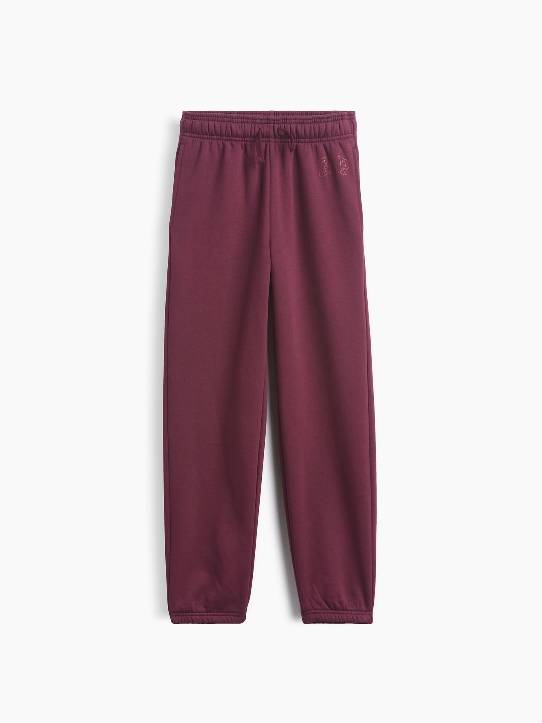 Burgundy Red - Relaxed Logo Joggers