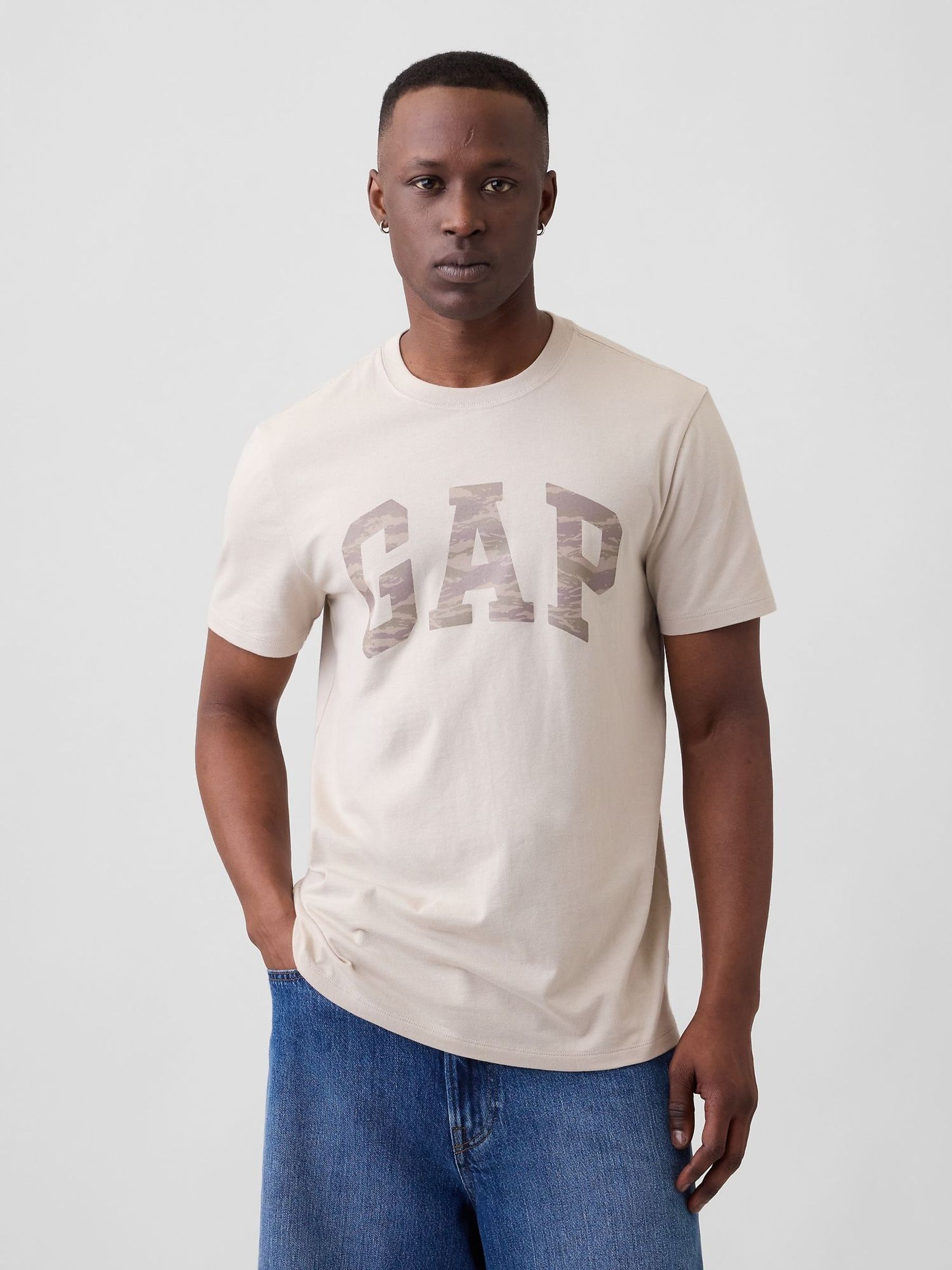 Cream Camo - Regular Everyday Soft Logo T-shirt
