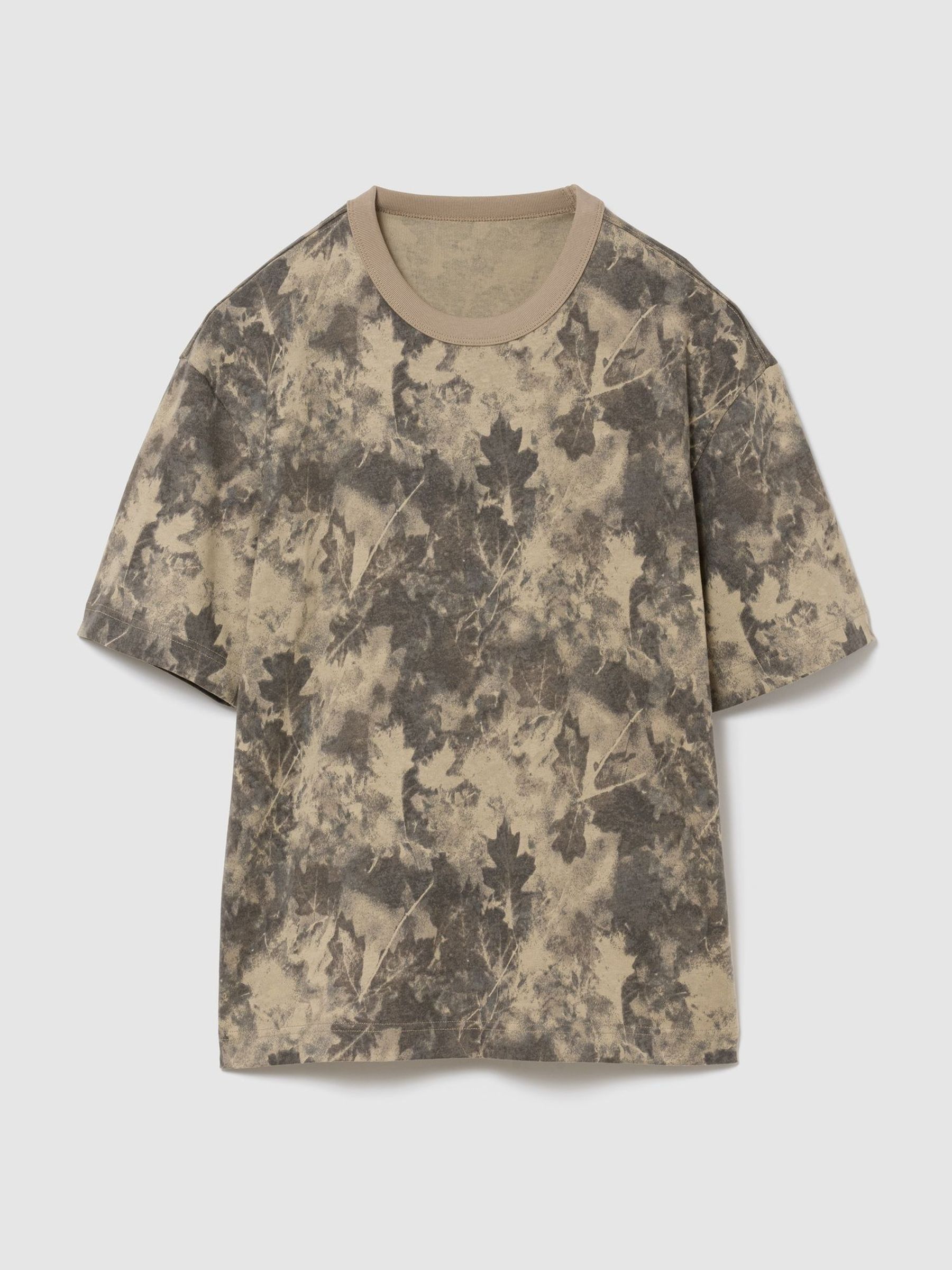 Brown Camouflage - Regular Heavyweight Boxy T-shirt