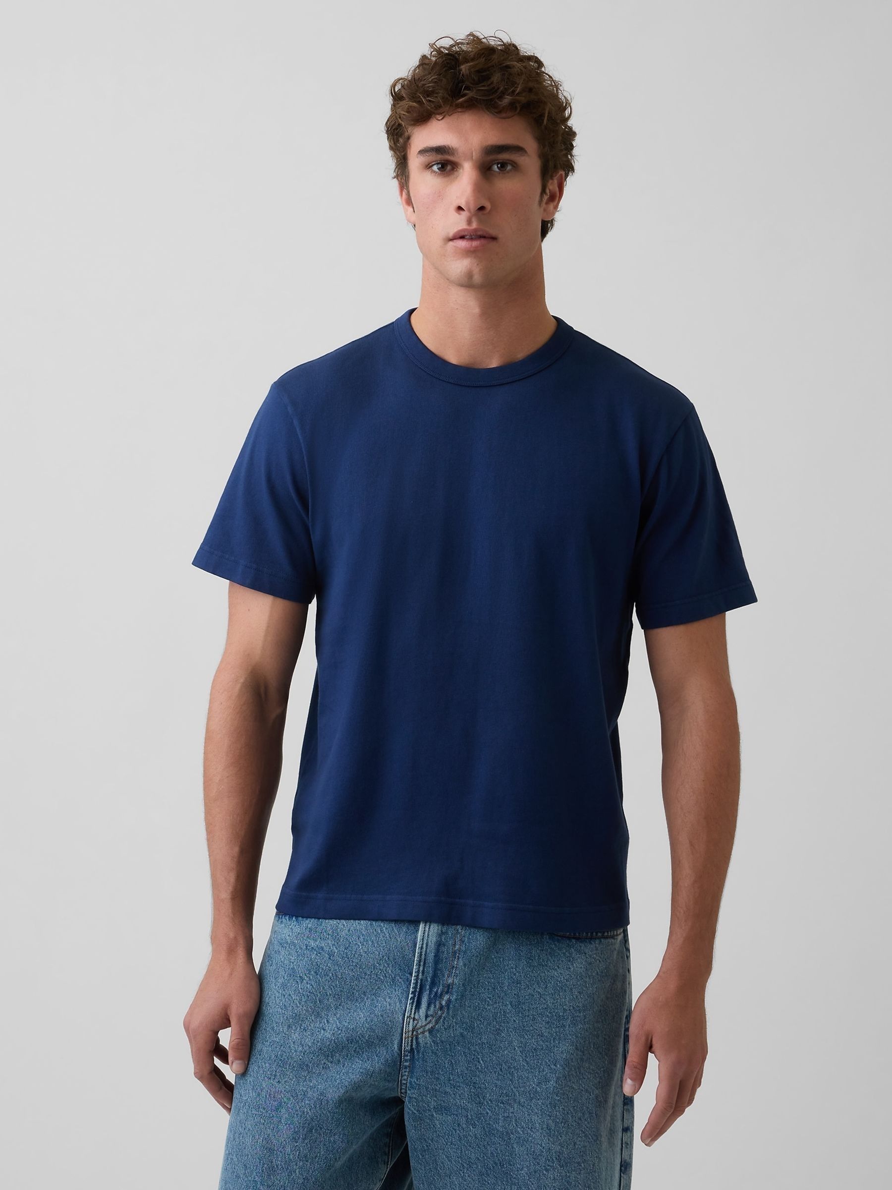 Blue - Regular Heavyweight Relaxed Short Sleeve T-shirt