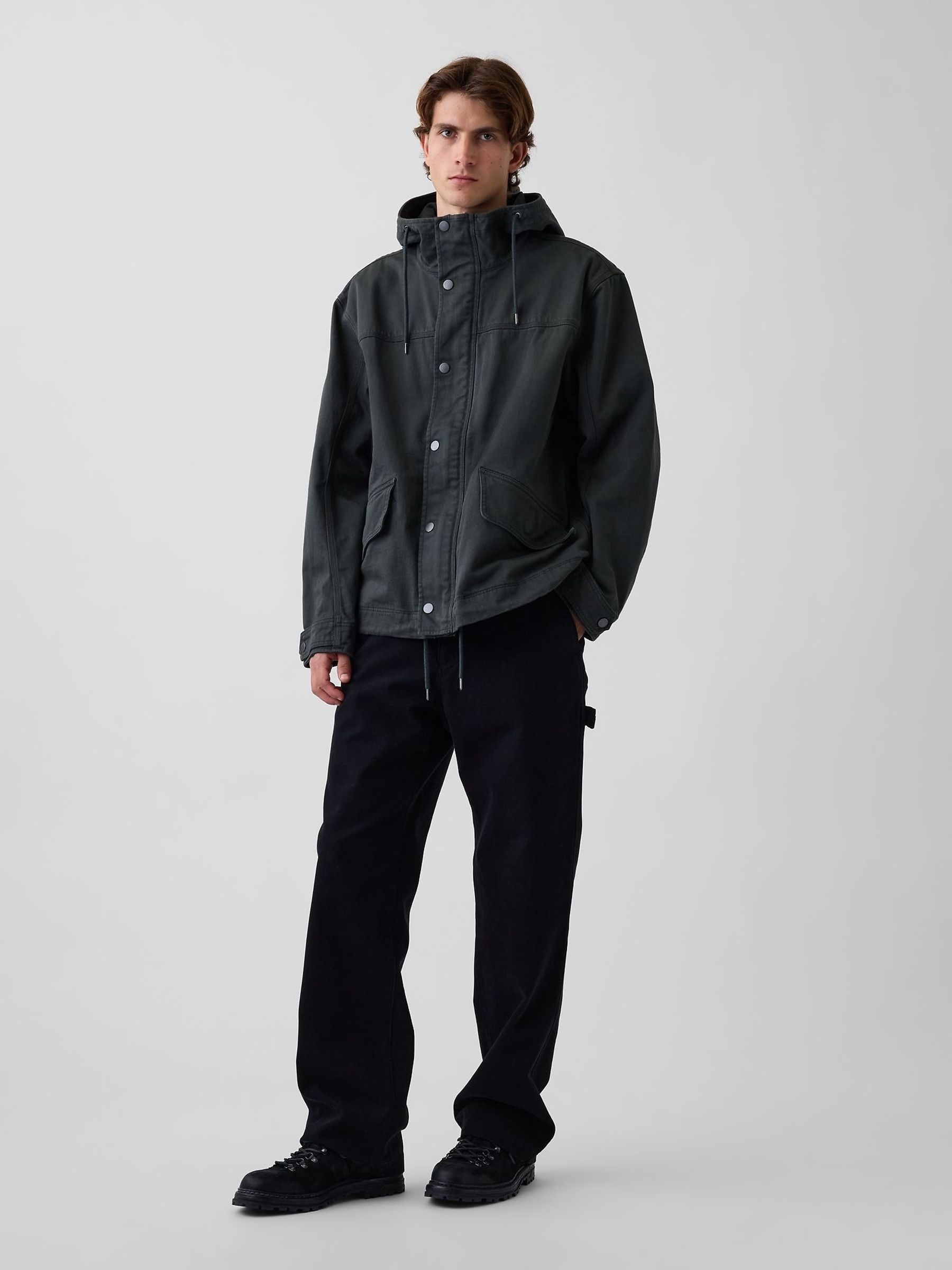 Green - Regular Oversized Utility Jacket