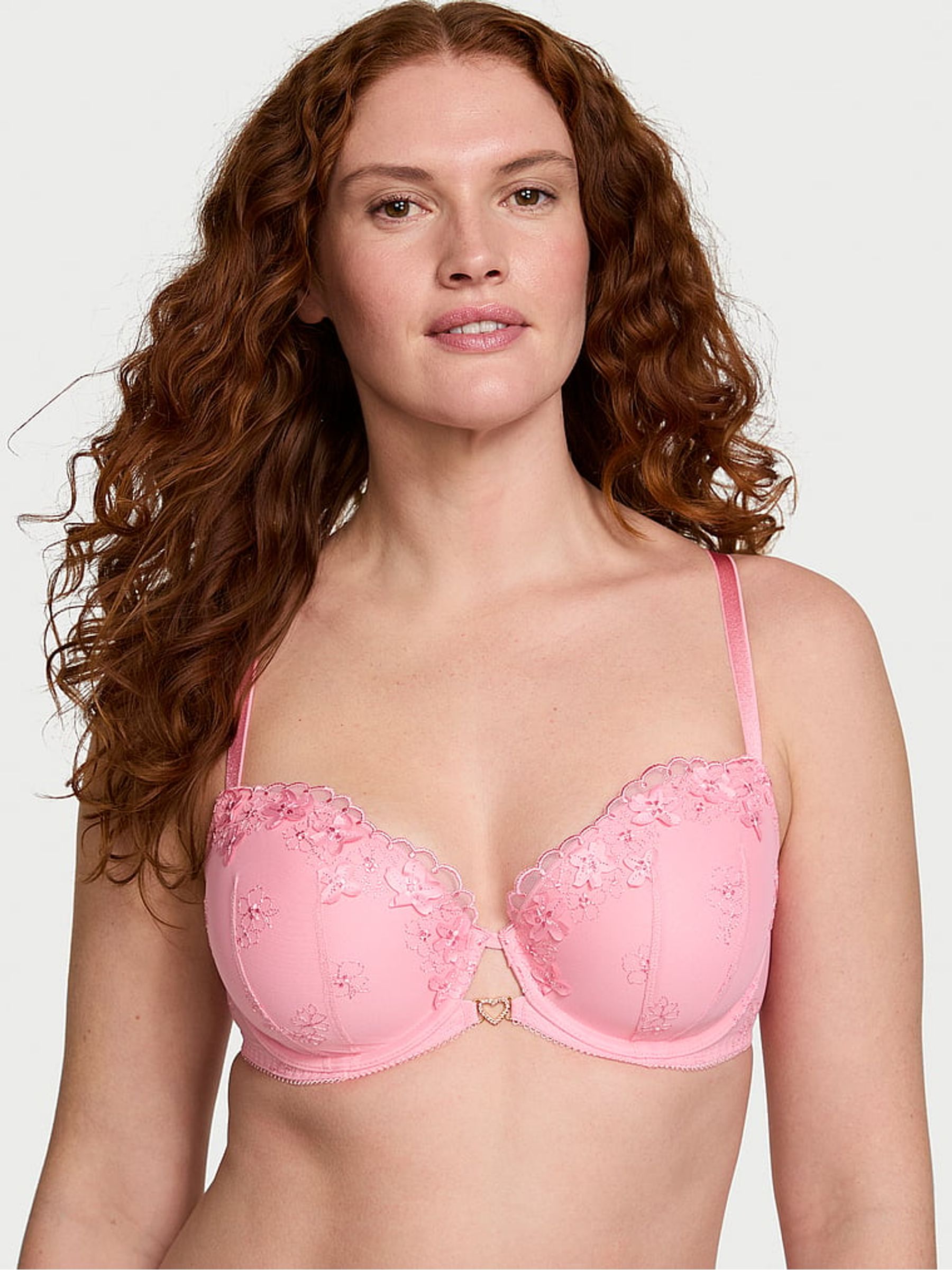 Pink Hope Lightly Lined Demi Pretty Petals Embroidered Bra (AG5862) | £69