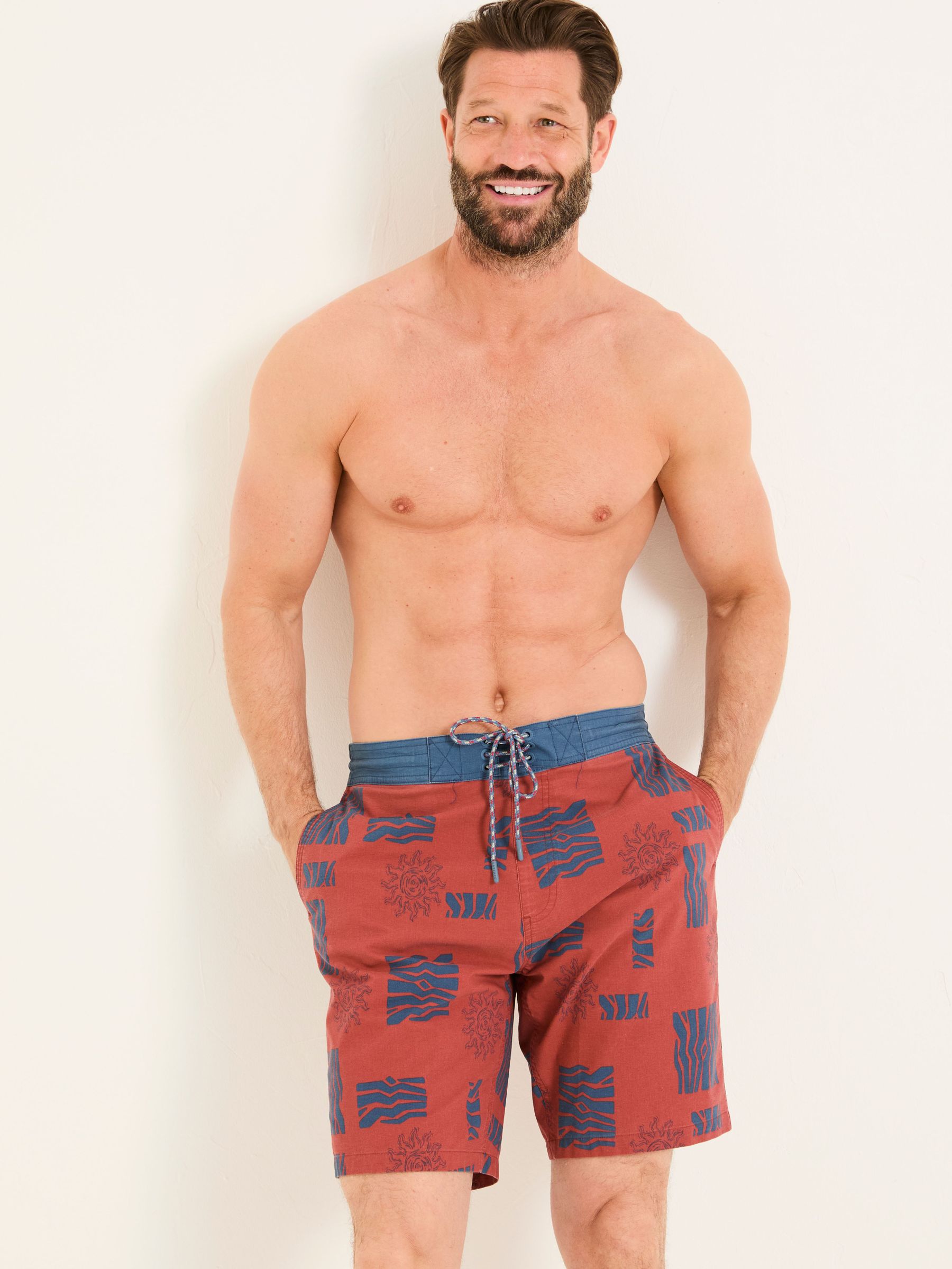 Camber Blue & Brown Swim Shorts (AG8167) | £45