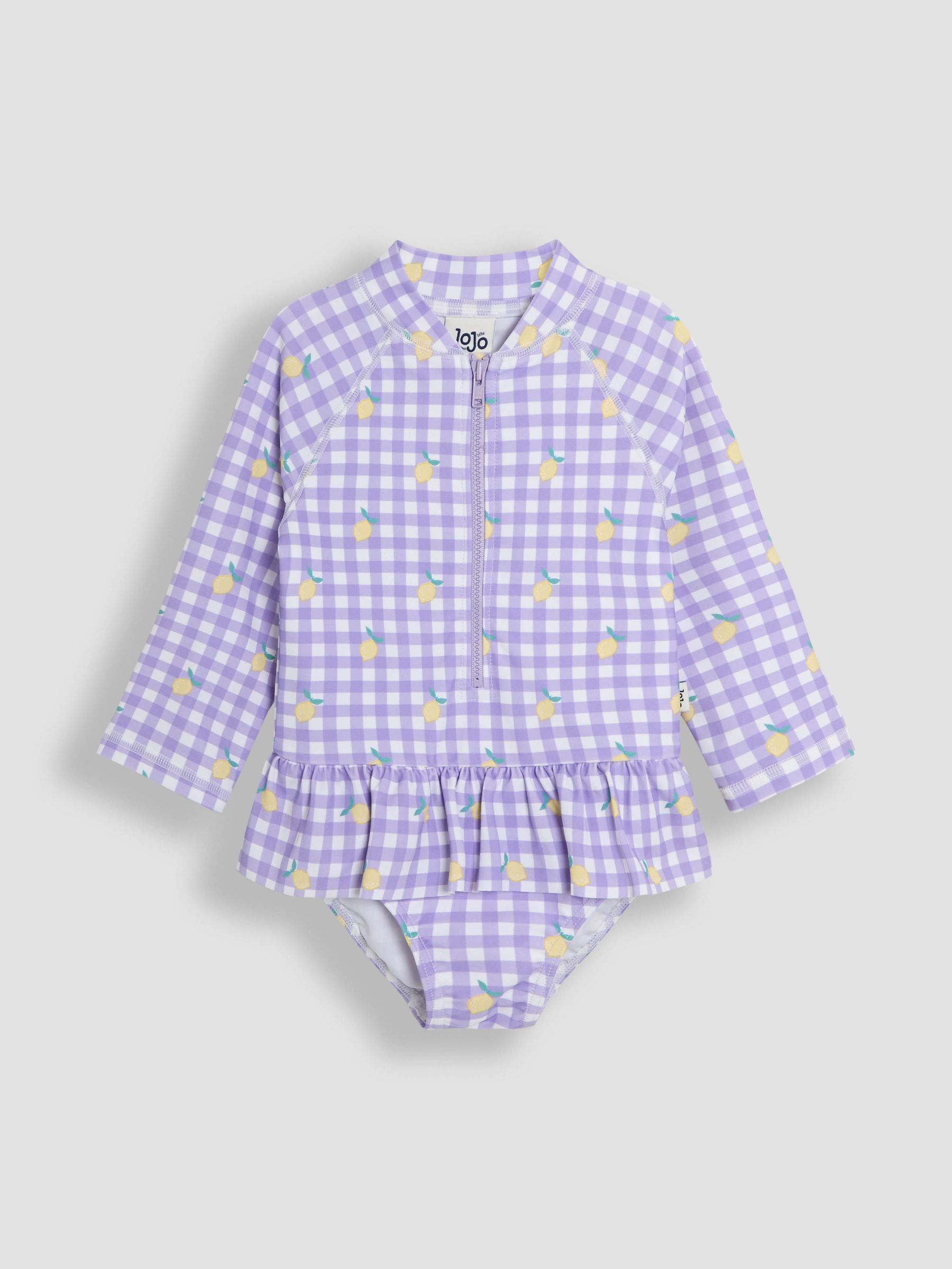 Gingham Long Sleeve Swimsuit (AG8172) | £20 - £23