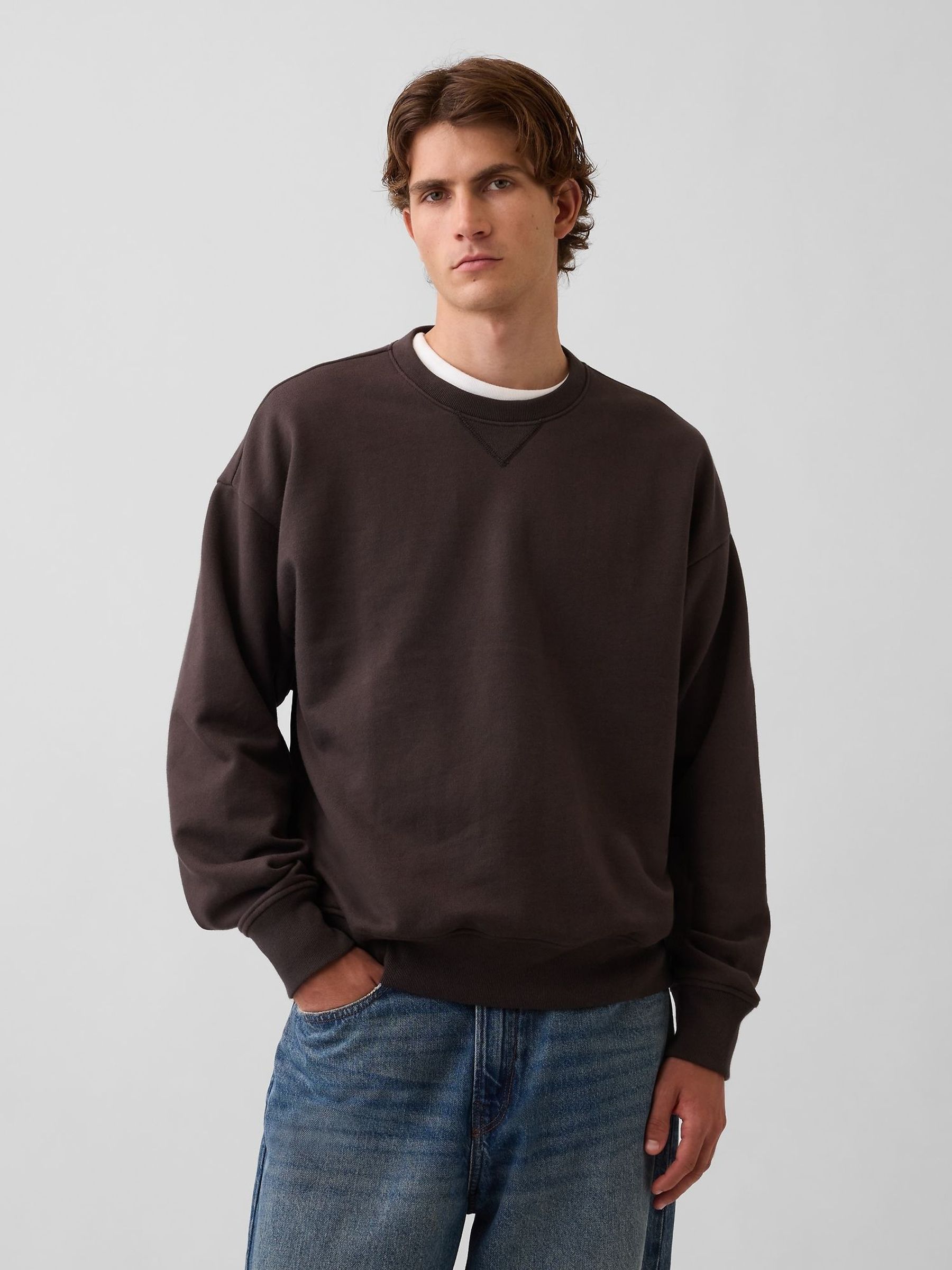Brown - Regular Heavyweight Oversized Sweatshirt