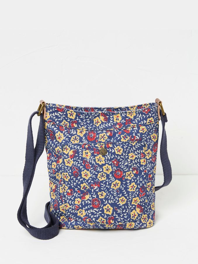 Navy Blue Mini Canvas Cross-Body Bag (AG8750) | £32
