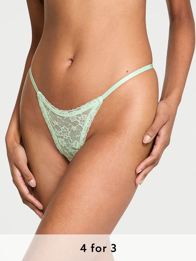 Pretty Mint Green Thong Knickers (AG8768) | £9