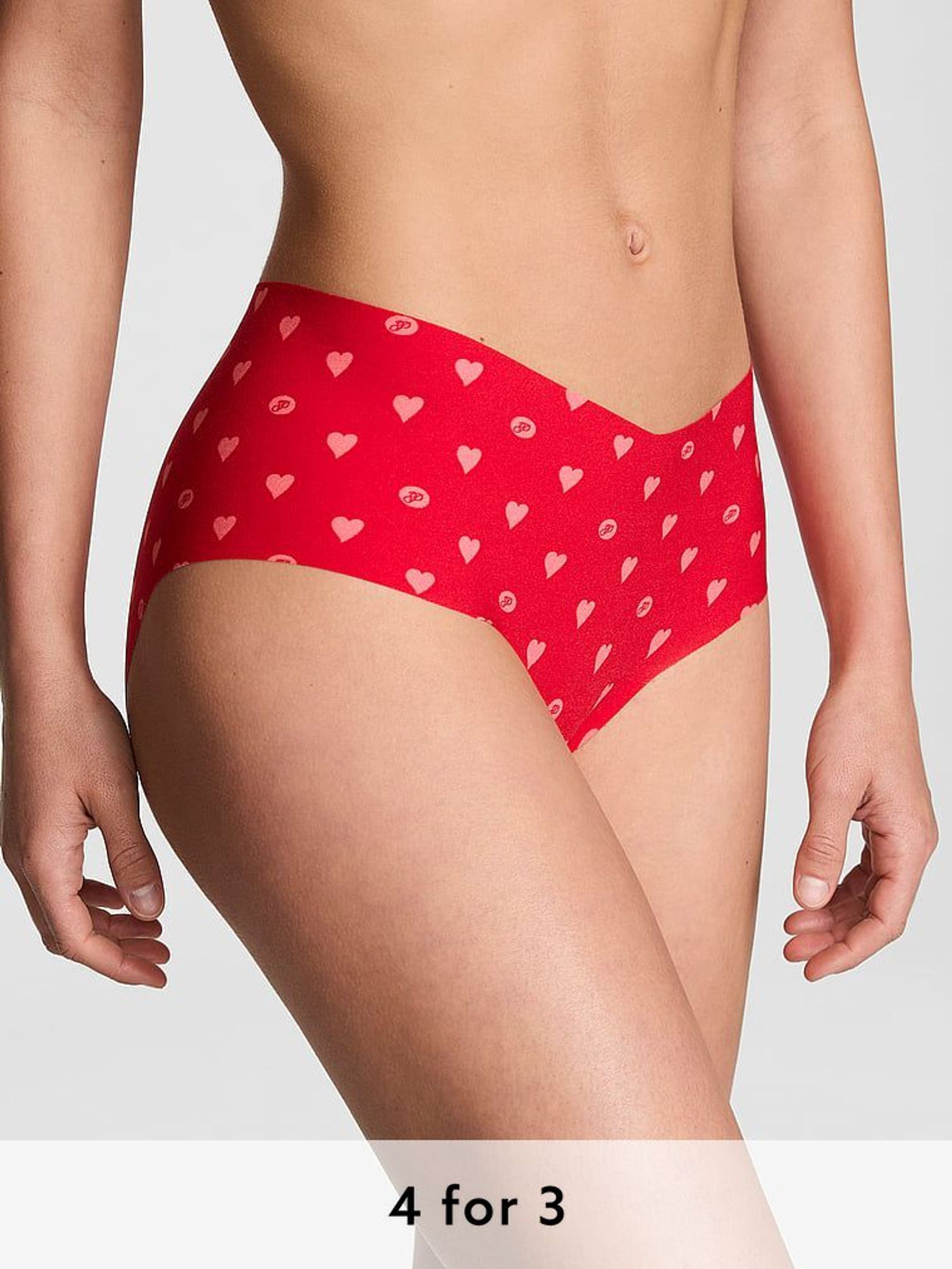 Vermillion Red Heart Hipster Knickers (AG8781) | £9