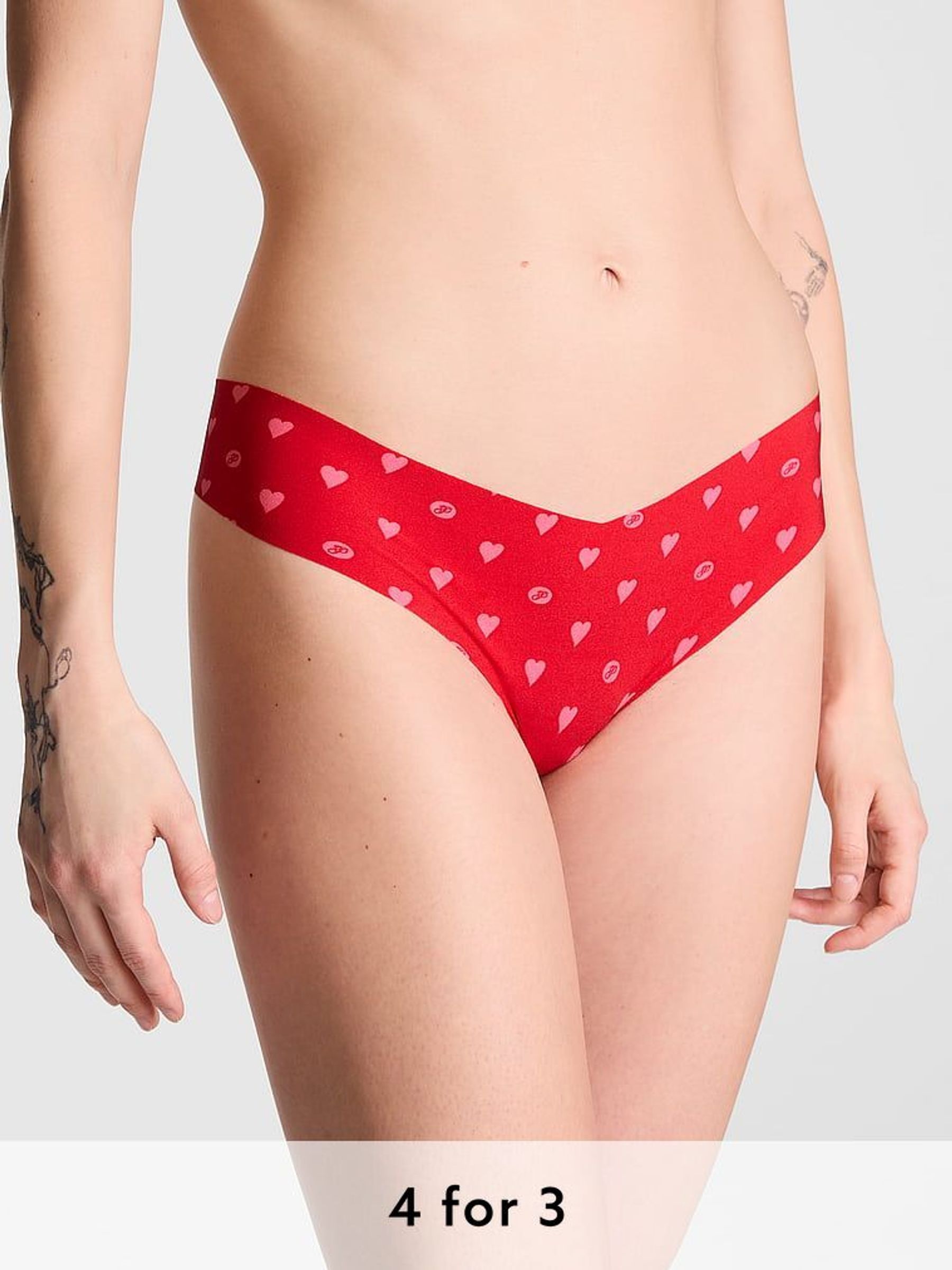 Vermillion Red Heart Thong Knickers (AG8797) | £9
