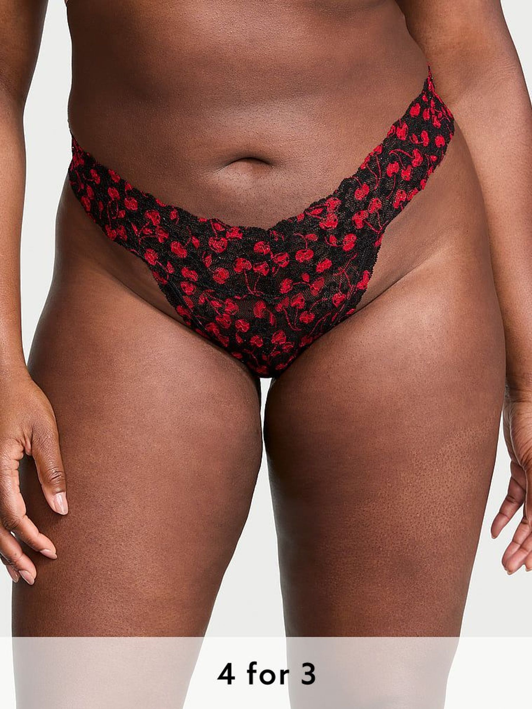 Black Cherries Thong Knickers (AG8798) | £9