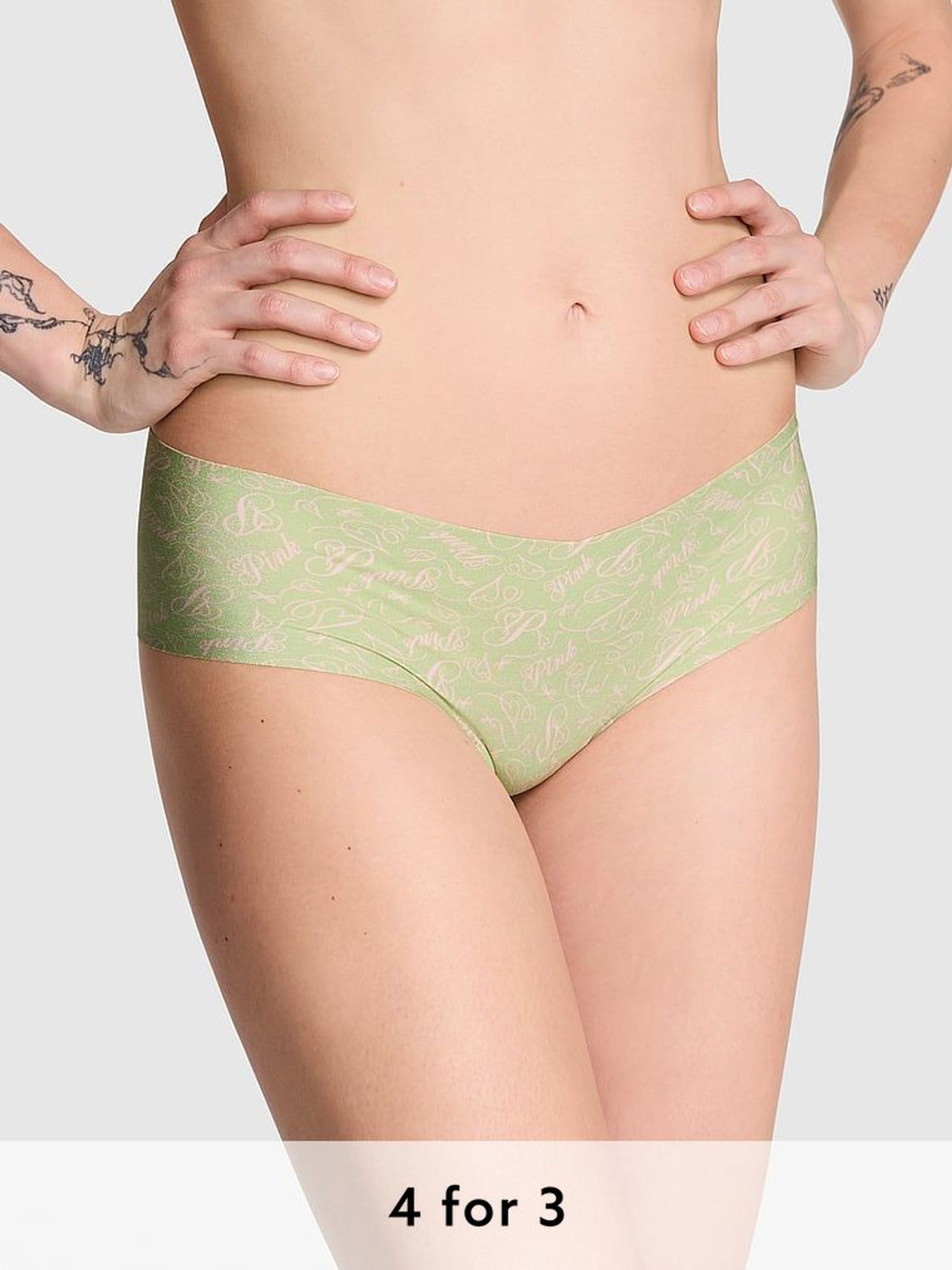 Pale Petal Green Cheeky Knickers (AG8824) | £9