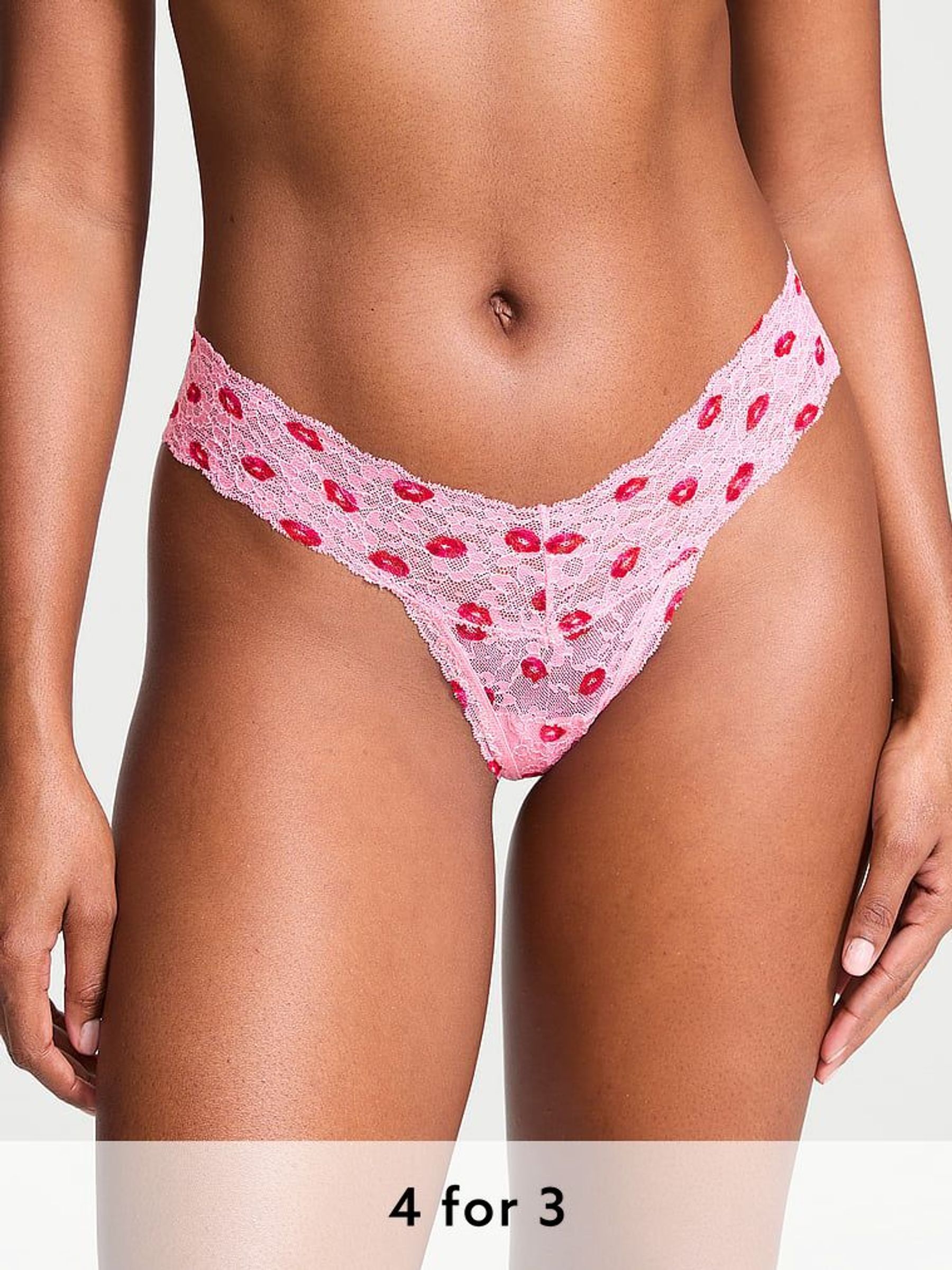 Pink Hope Lips Thong Knickers (AG8828) | £9
