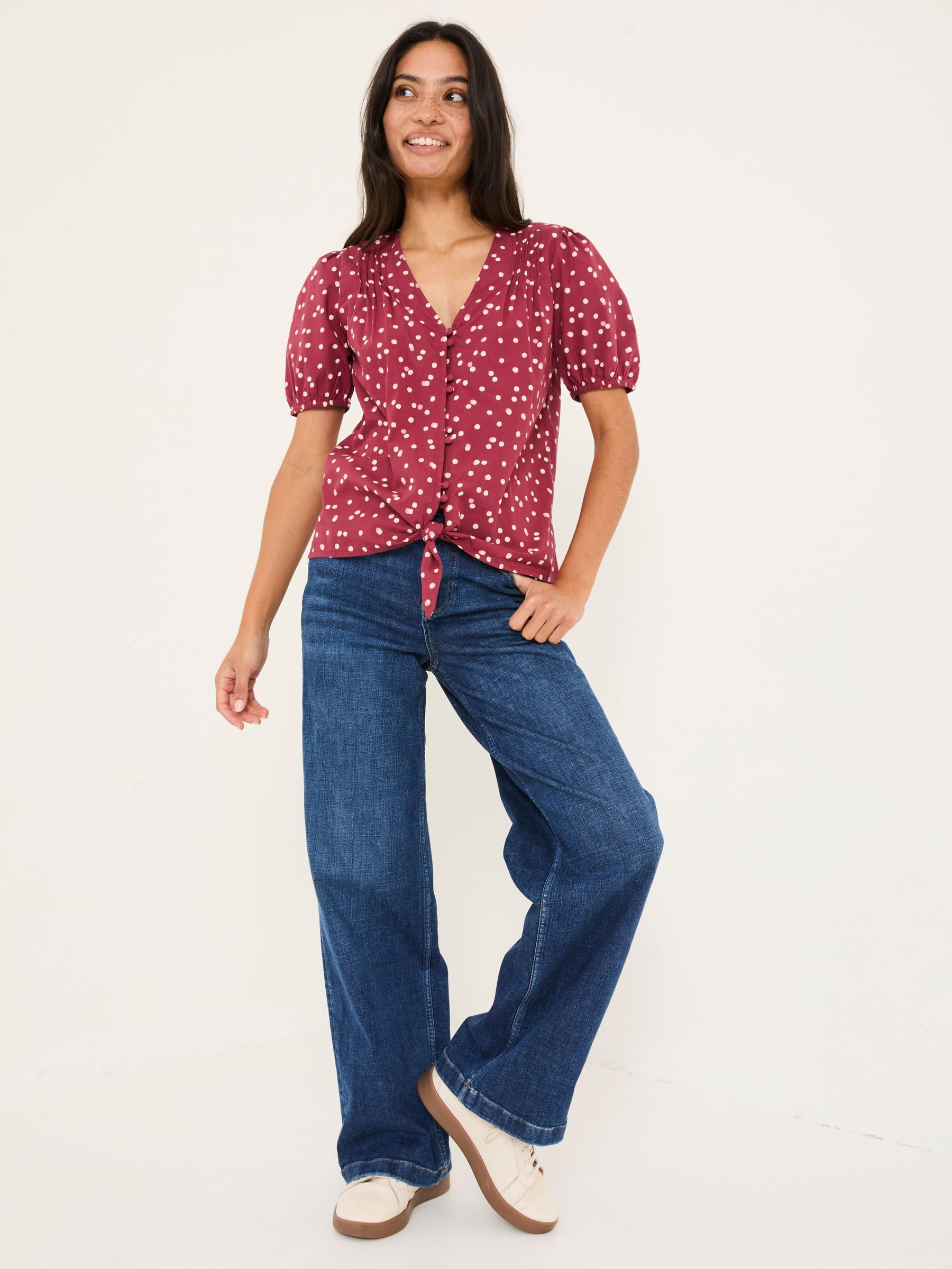 Burgundy Red Savannah Blouse (AG8983) | £46
