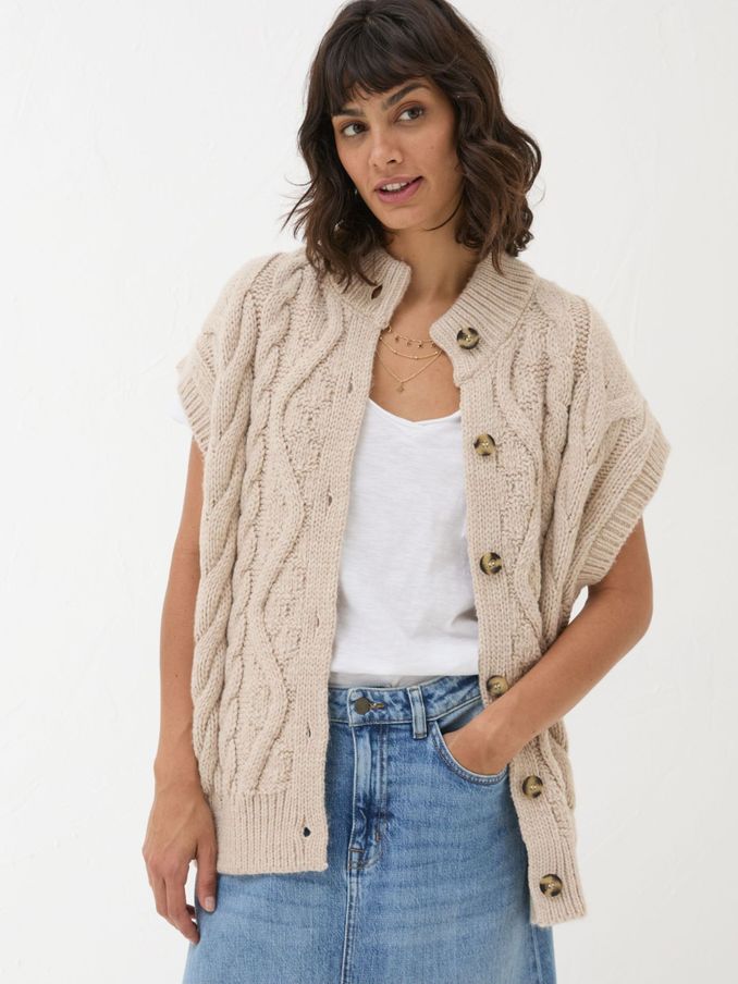 Neutral Livia Tank Cardigan (AG9058) | £32