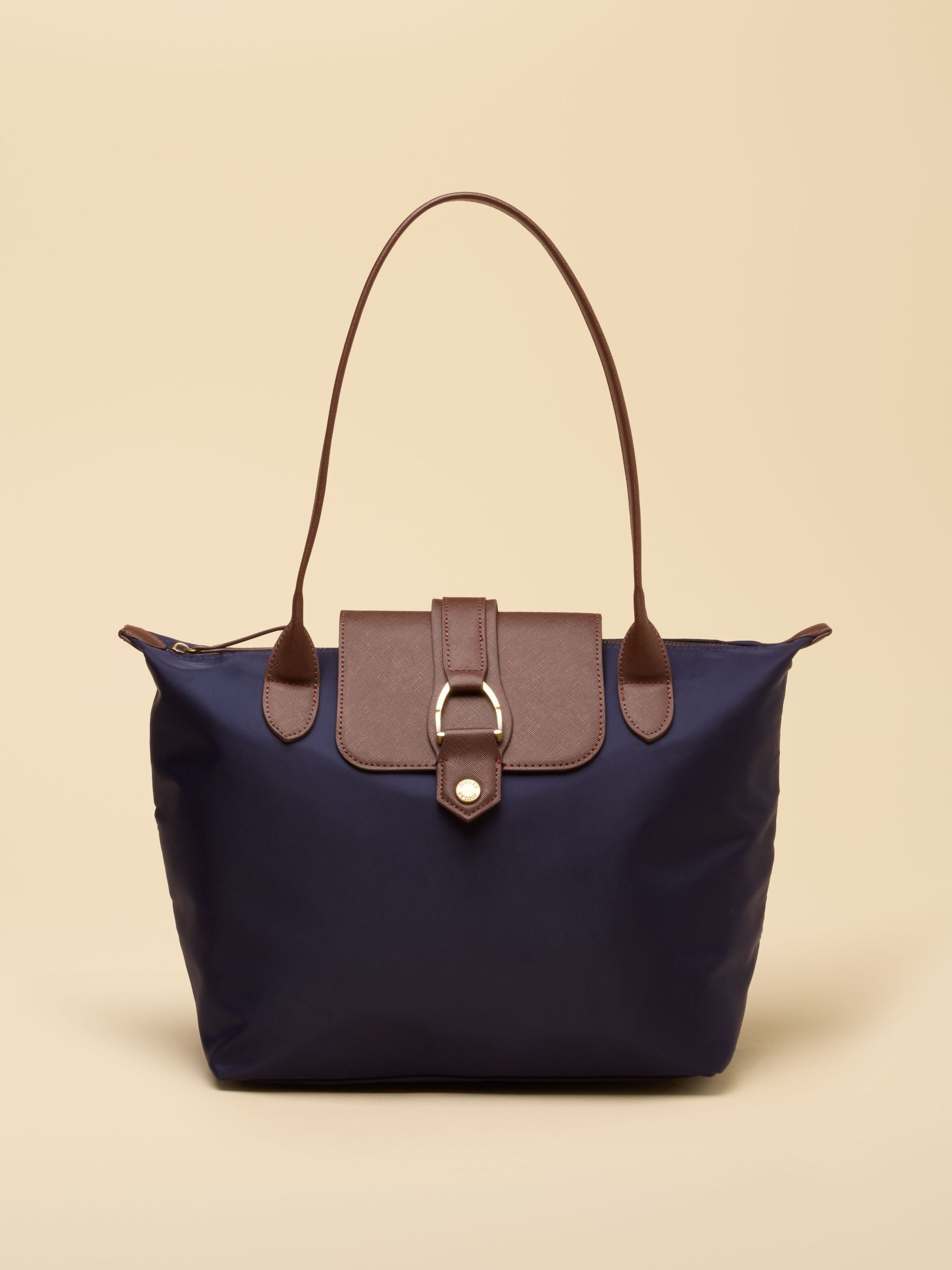 Navy - Zip Top Shopper Bag