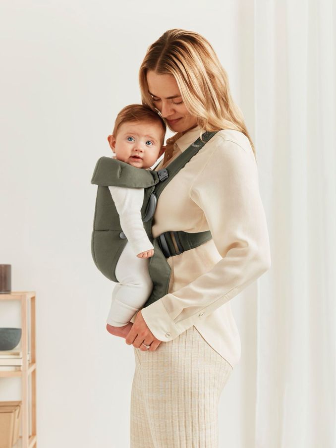 BabyBjörn Dark Green Baby Carrier Mini Woven (AH3064) | £89