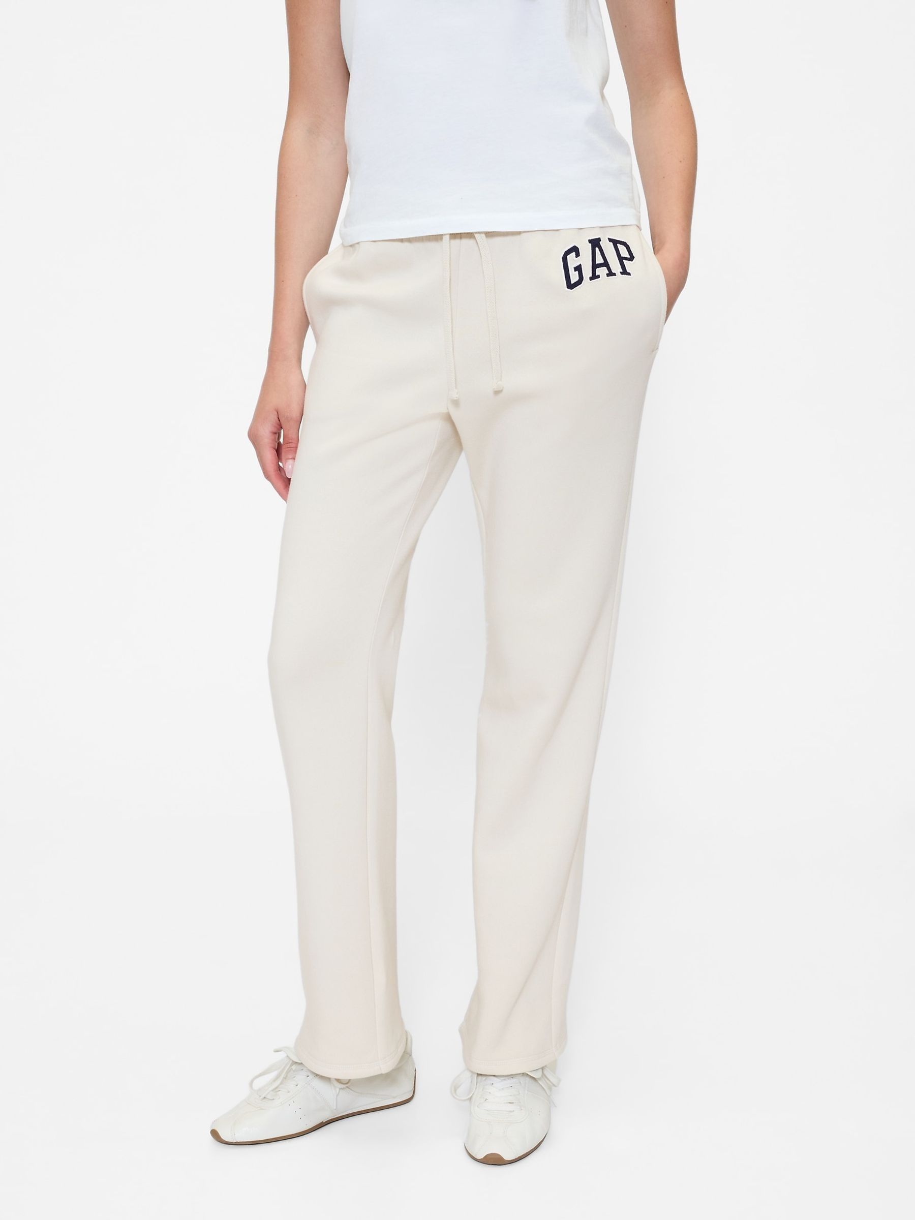 Cream - Logo Straight Joggers