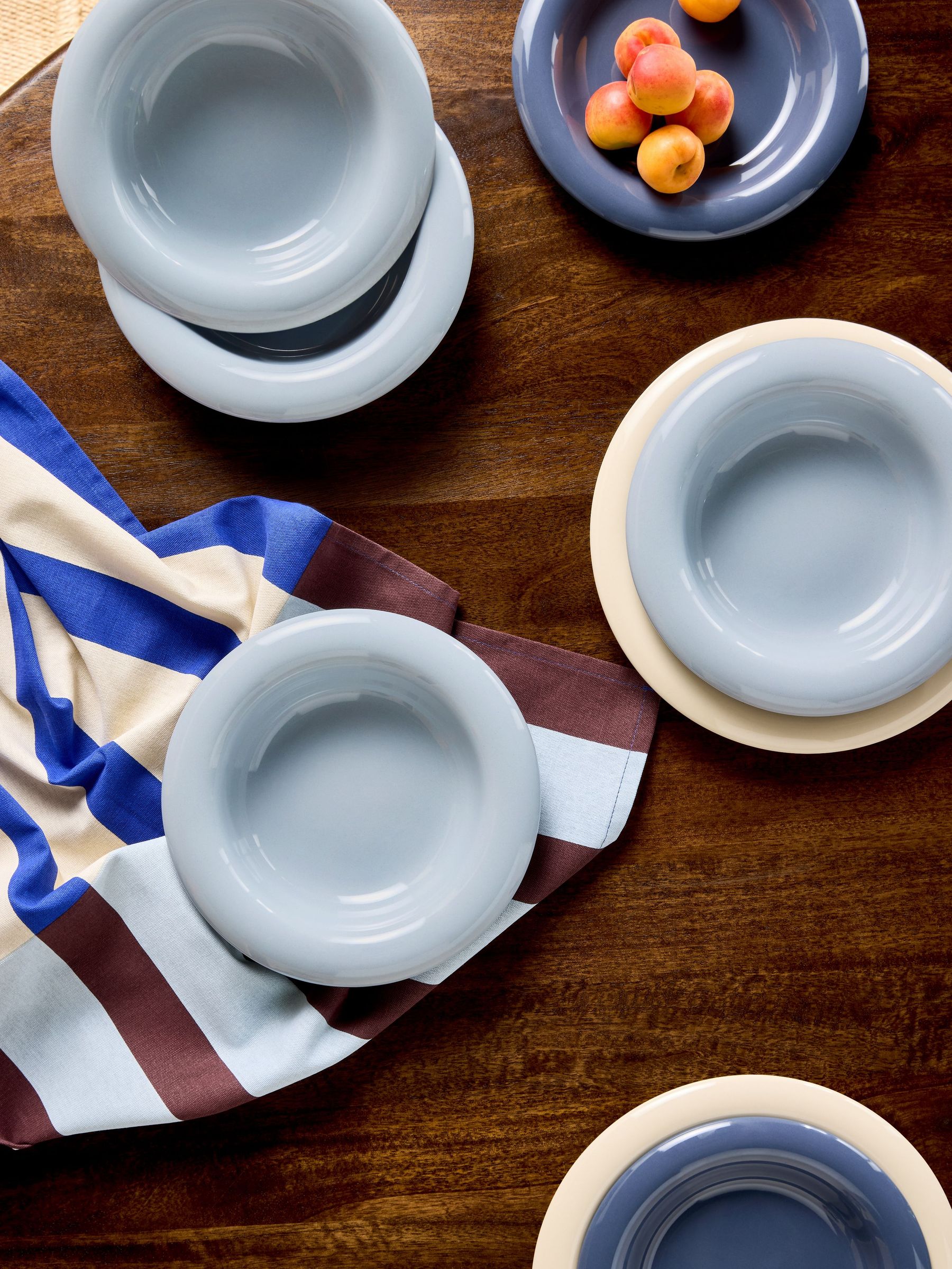 Set of 4 Quell Pasta Bowls in Blue (AH6900) | £30