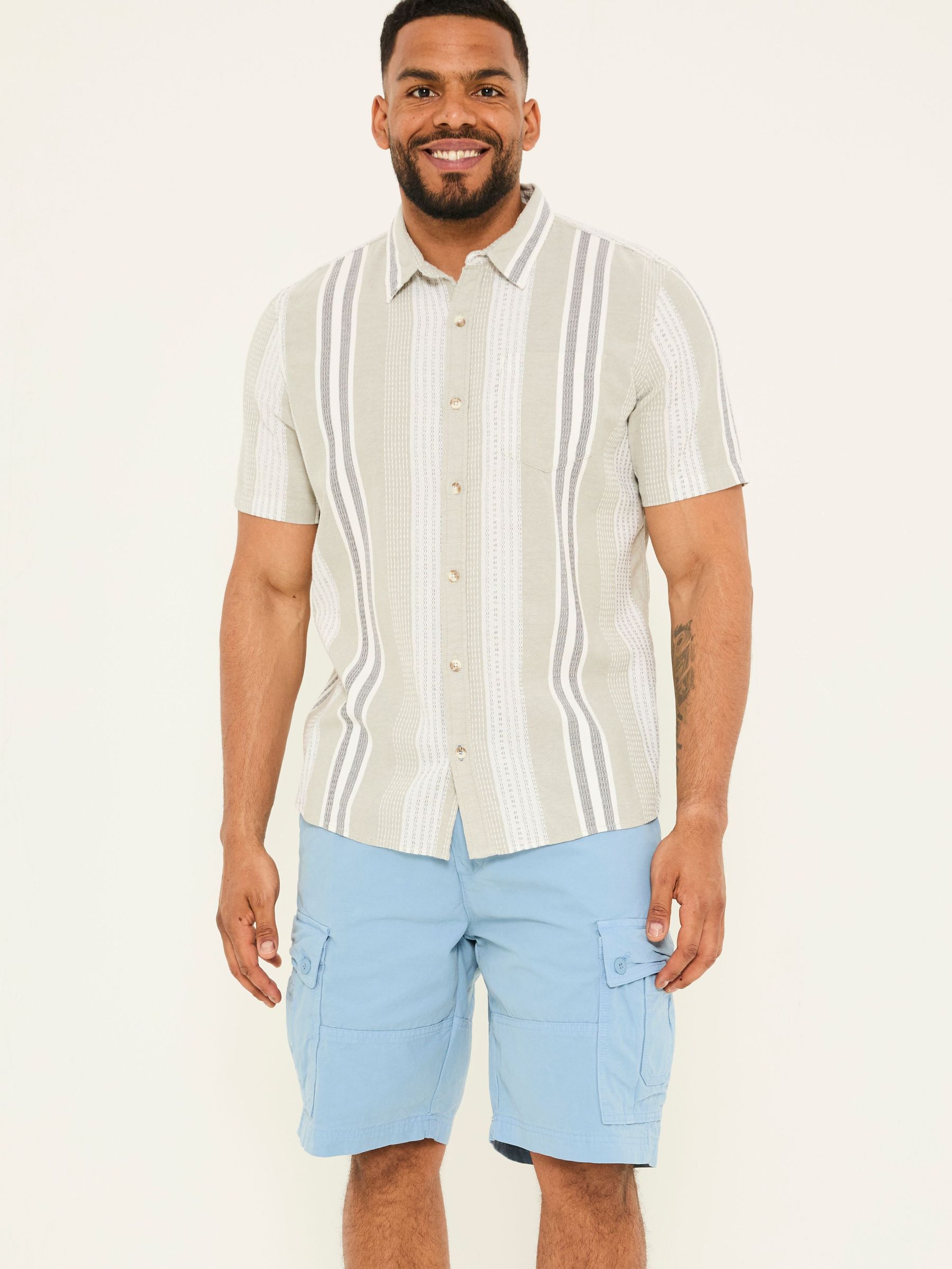 Breakyard Blue Cargo Shorts (AJ1372) | £49.50