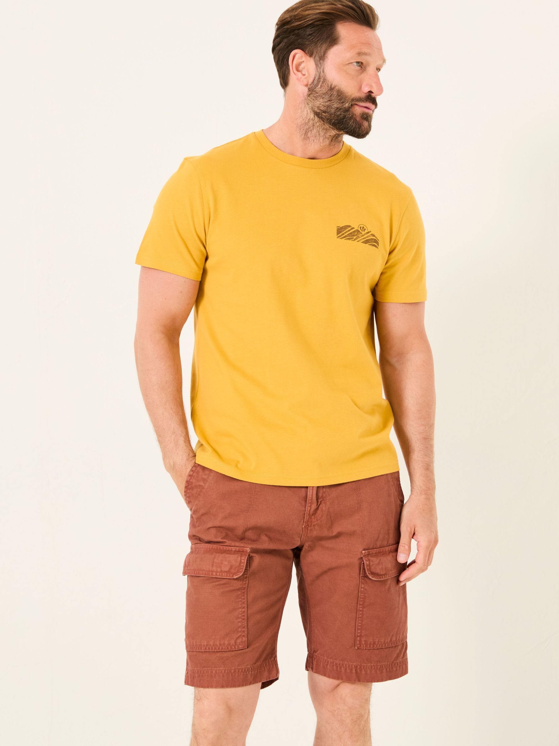Rye Burnt Orange Garment Dye Utility Shorts (AJ1390) | £49.50