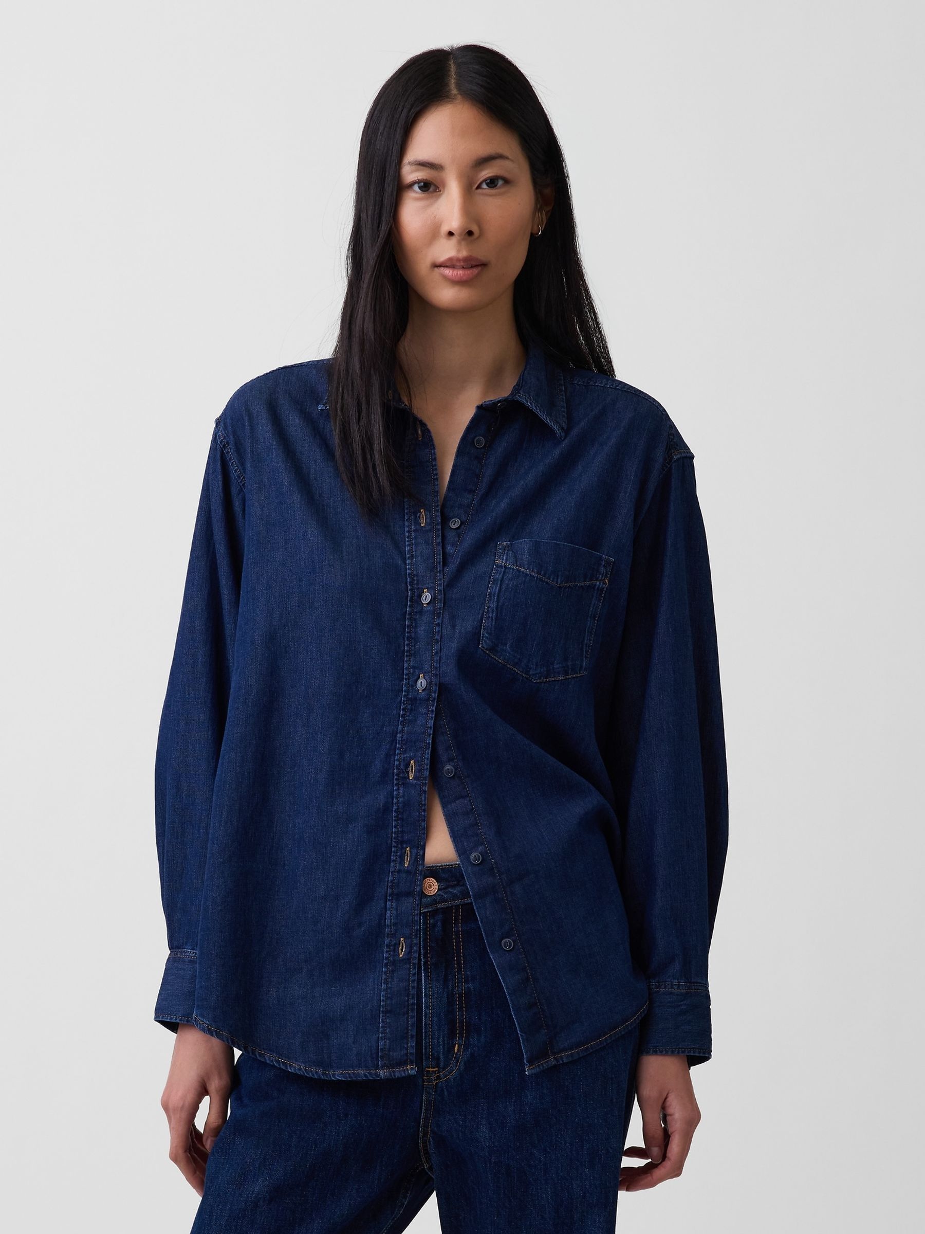 Dark Wash - Denim Big Shirt