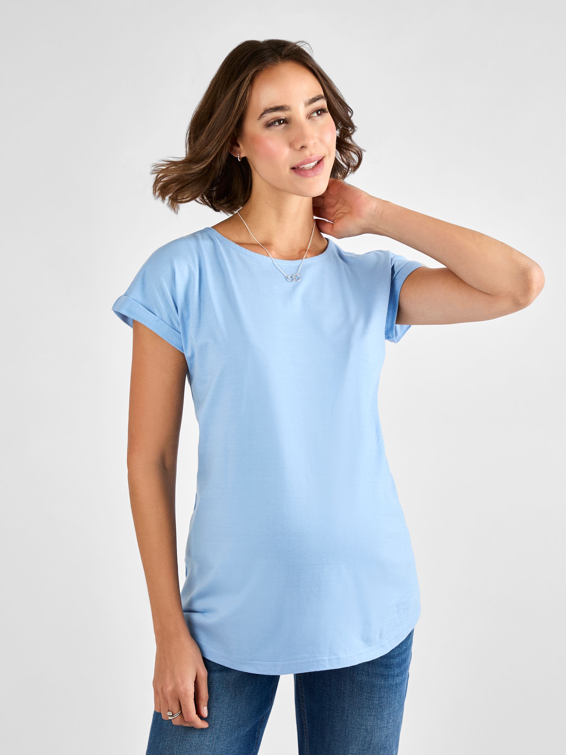 Blue Boyfriend Maternity Cotton T-Shirt (AJ4456) | £19