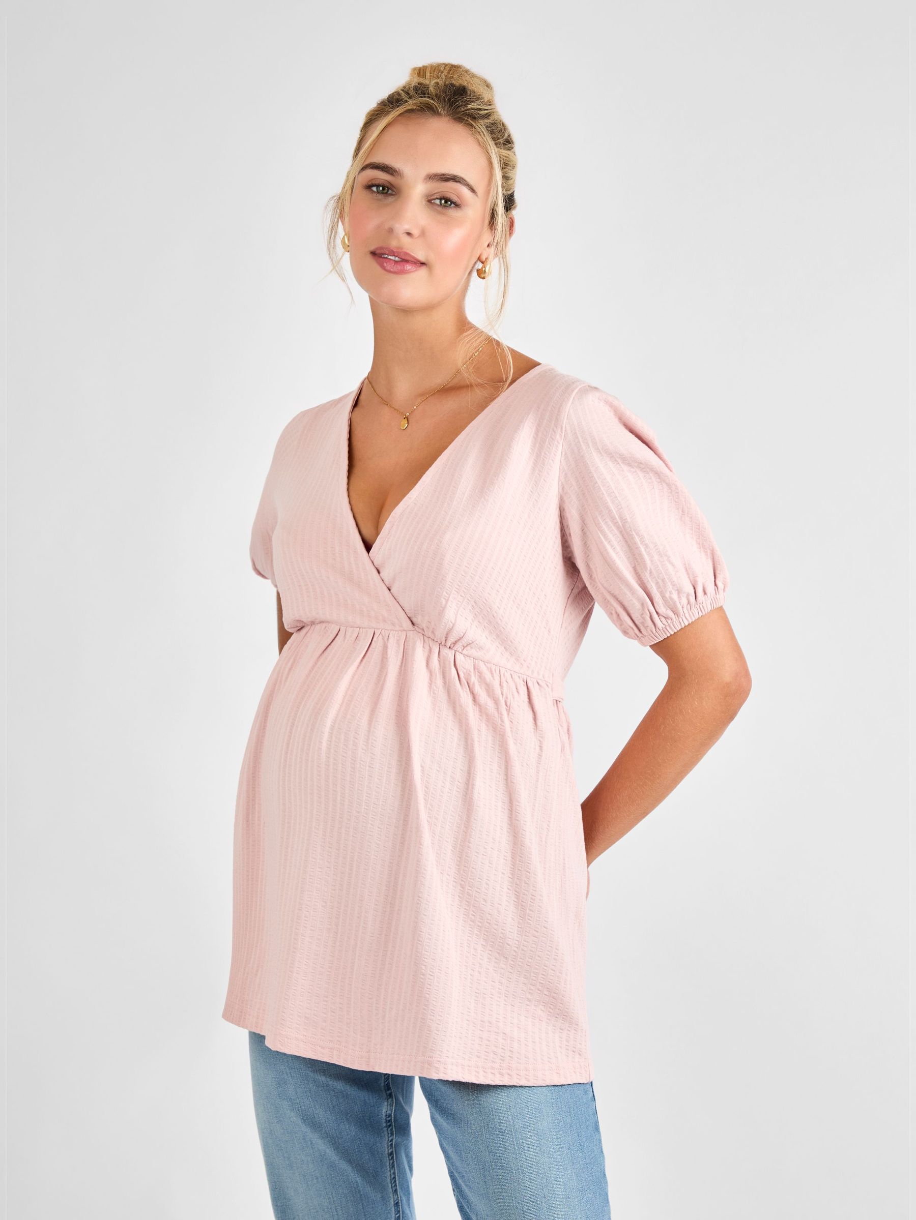 Rose Short Sleeve Maternity Jersey Top (AJ4522) | £32