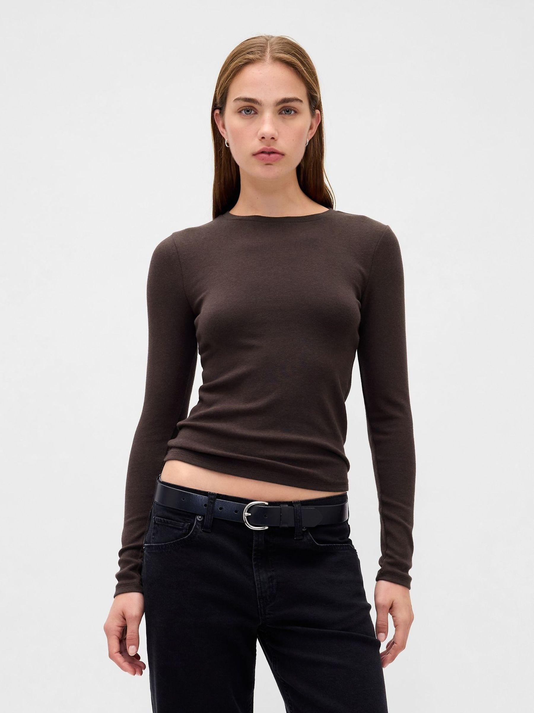 Brown - Modern Long Sleeve T-shirt