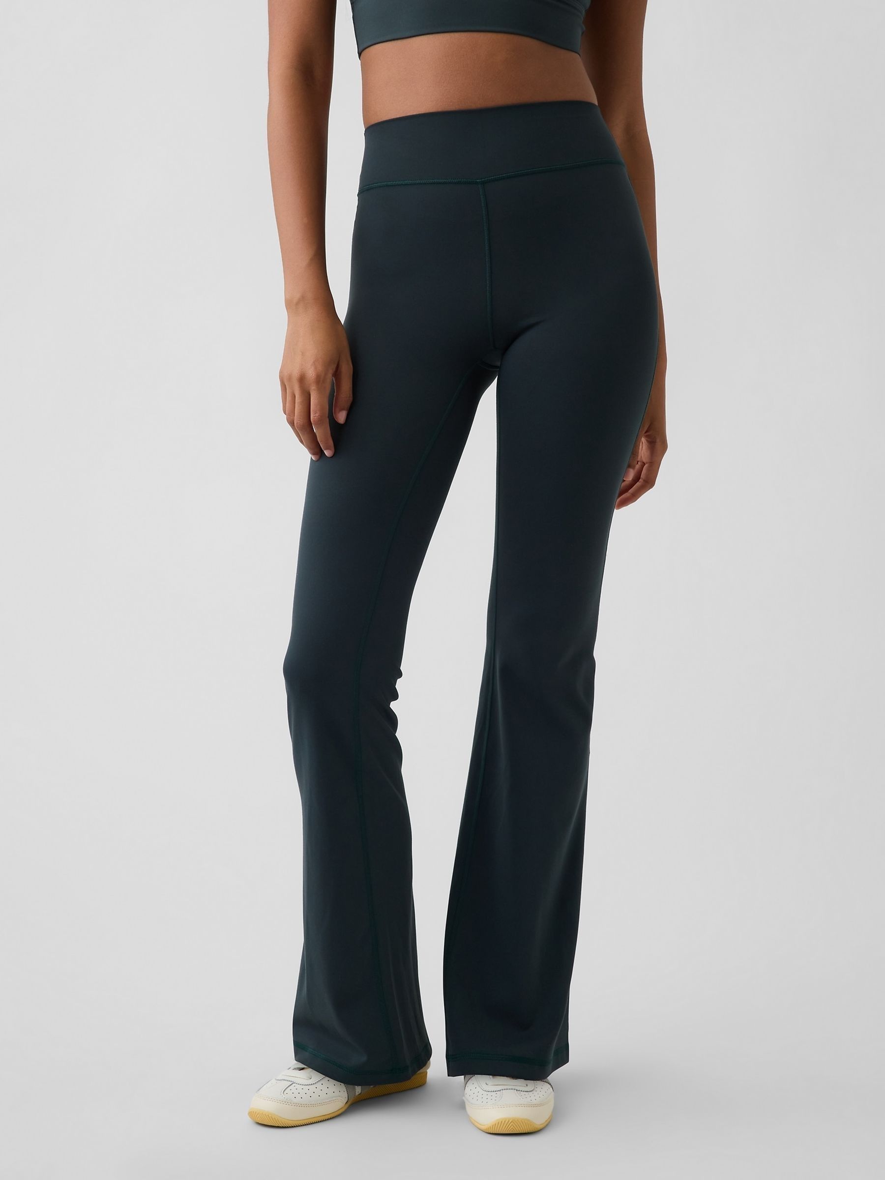 Green - Fit Smooth High Waisted Baby Bootcut Leggings