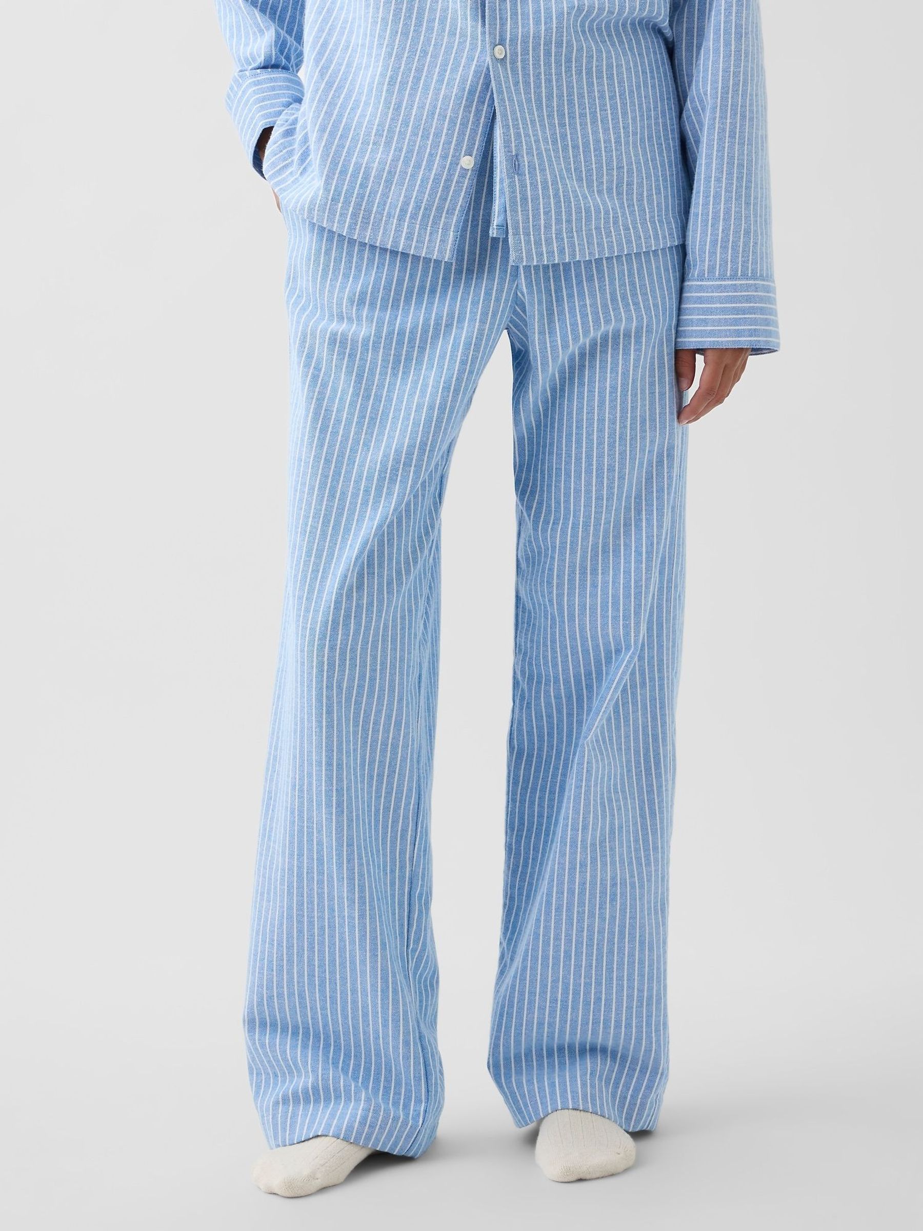 Blue Stripe - Softest Flannel Pyjamas Bottoms