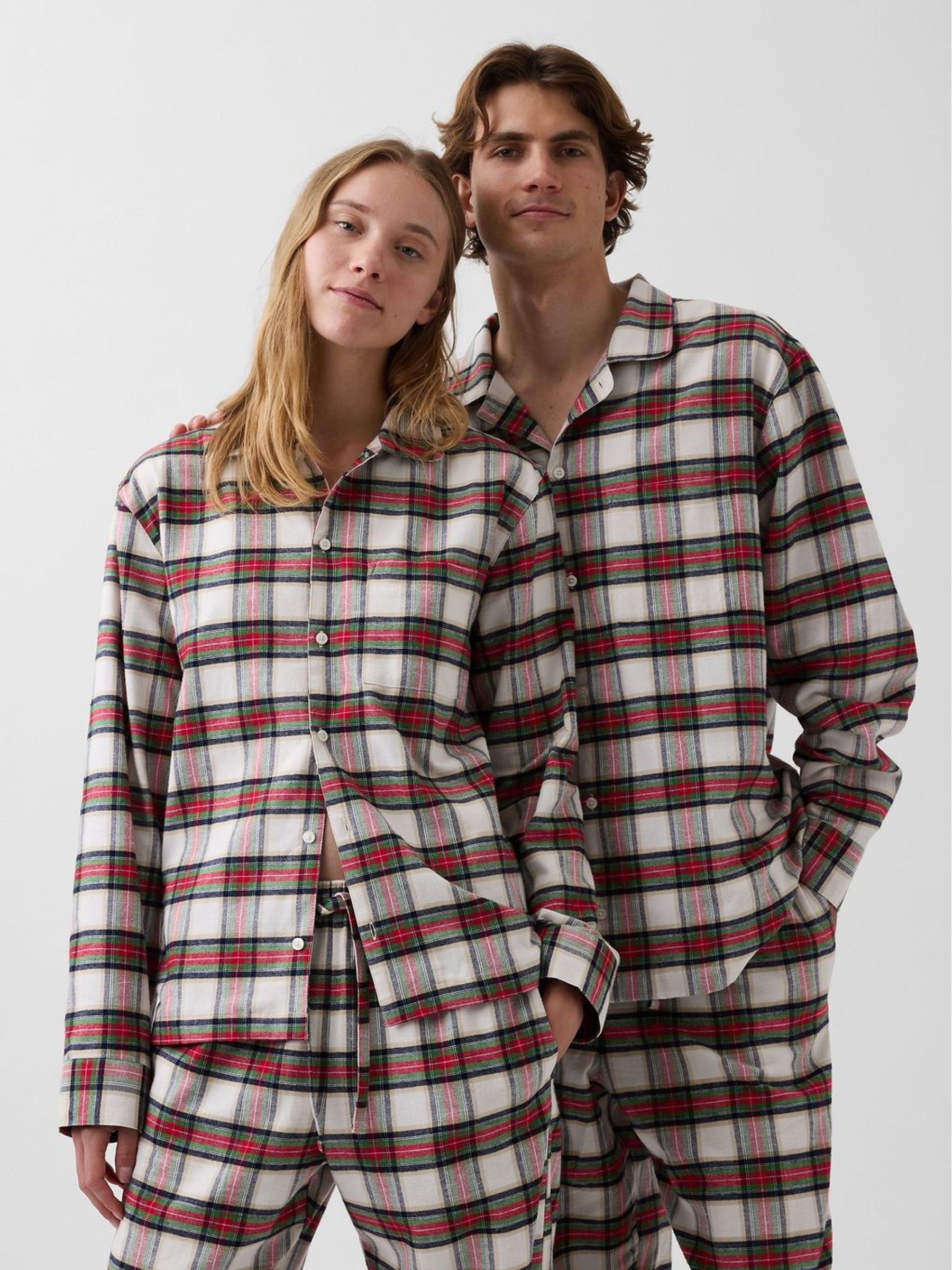 Red Tartan - Softest Flannel Pyjamas Top