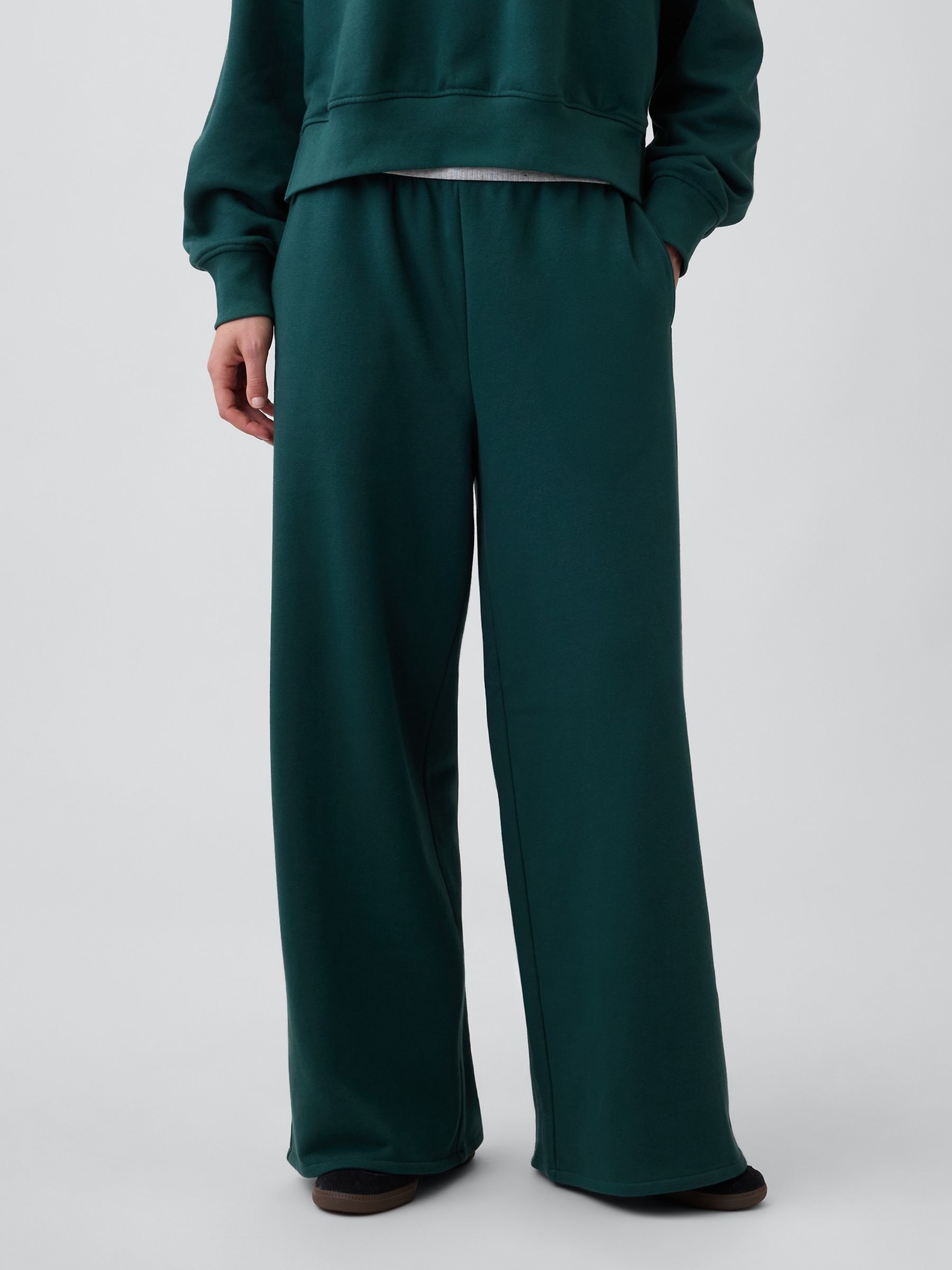 Green - Vintagesoft Baggy Wide-leg Joggers