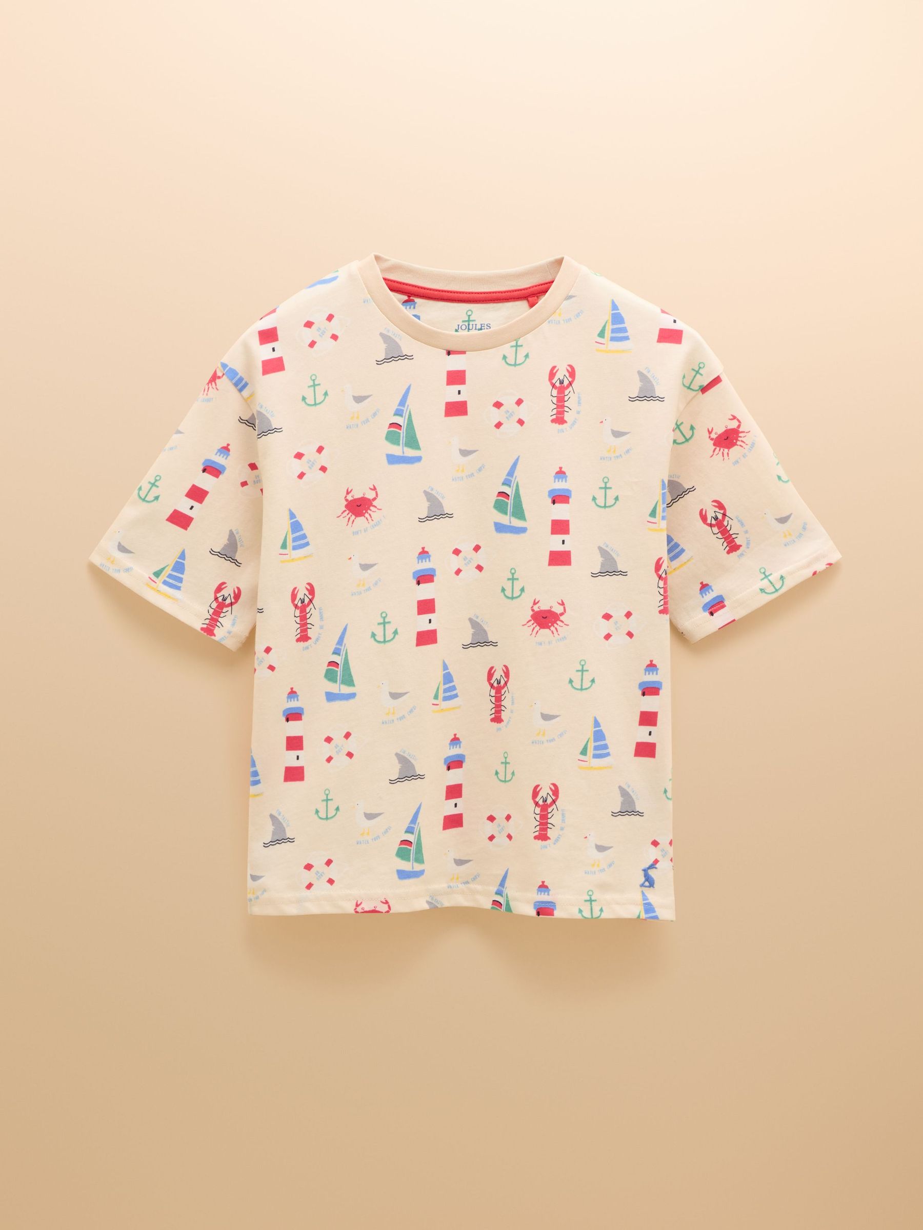 Let's Go Cream Short Sleeve T-Shirt (AJ6511) | £11 - £13