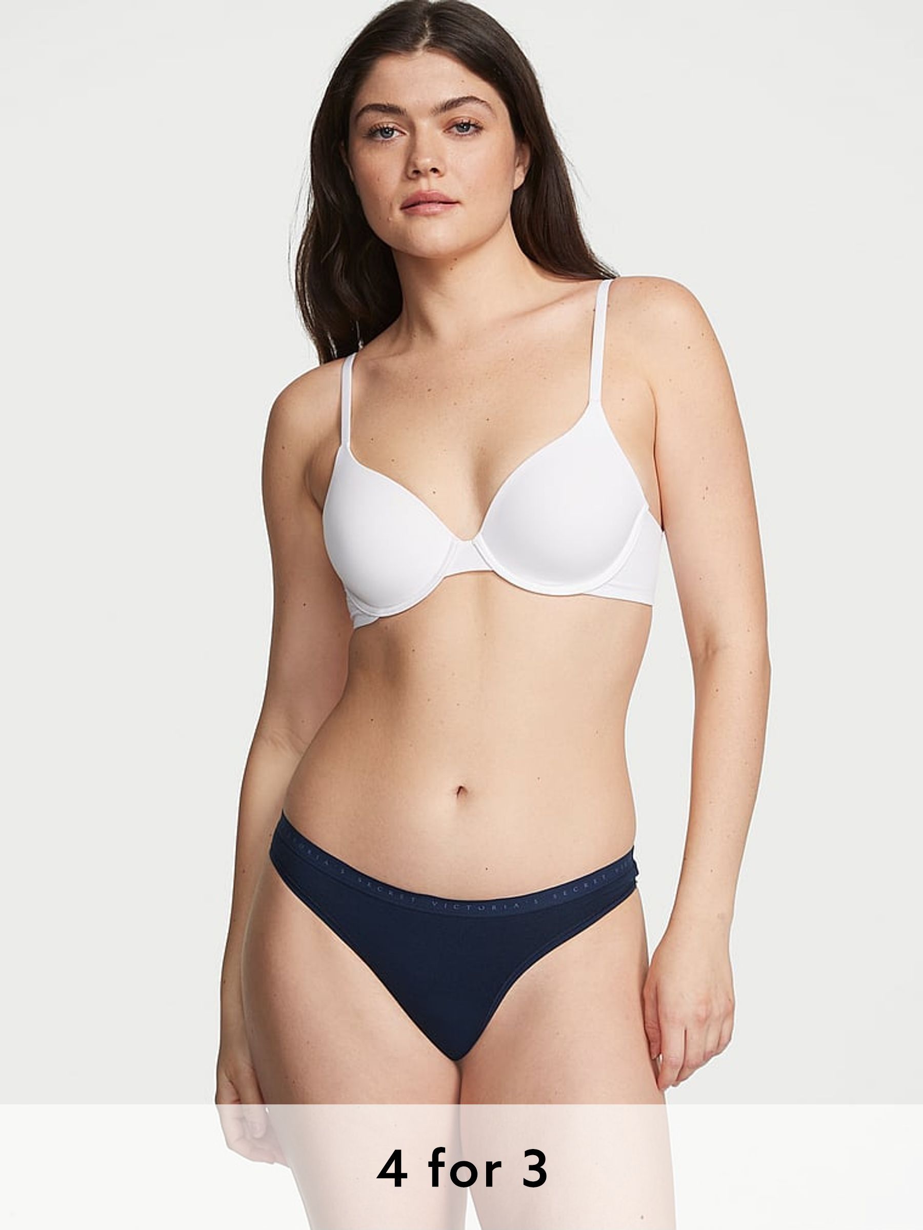 Noir Navy Blue Thong Knickers (AJ9853) | £9