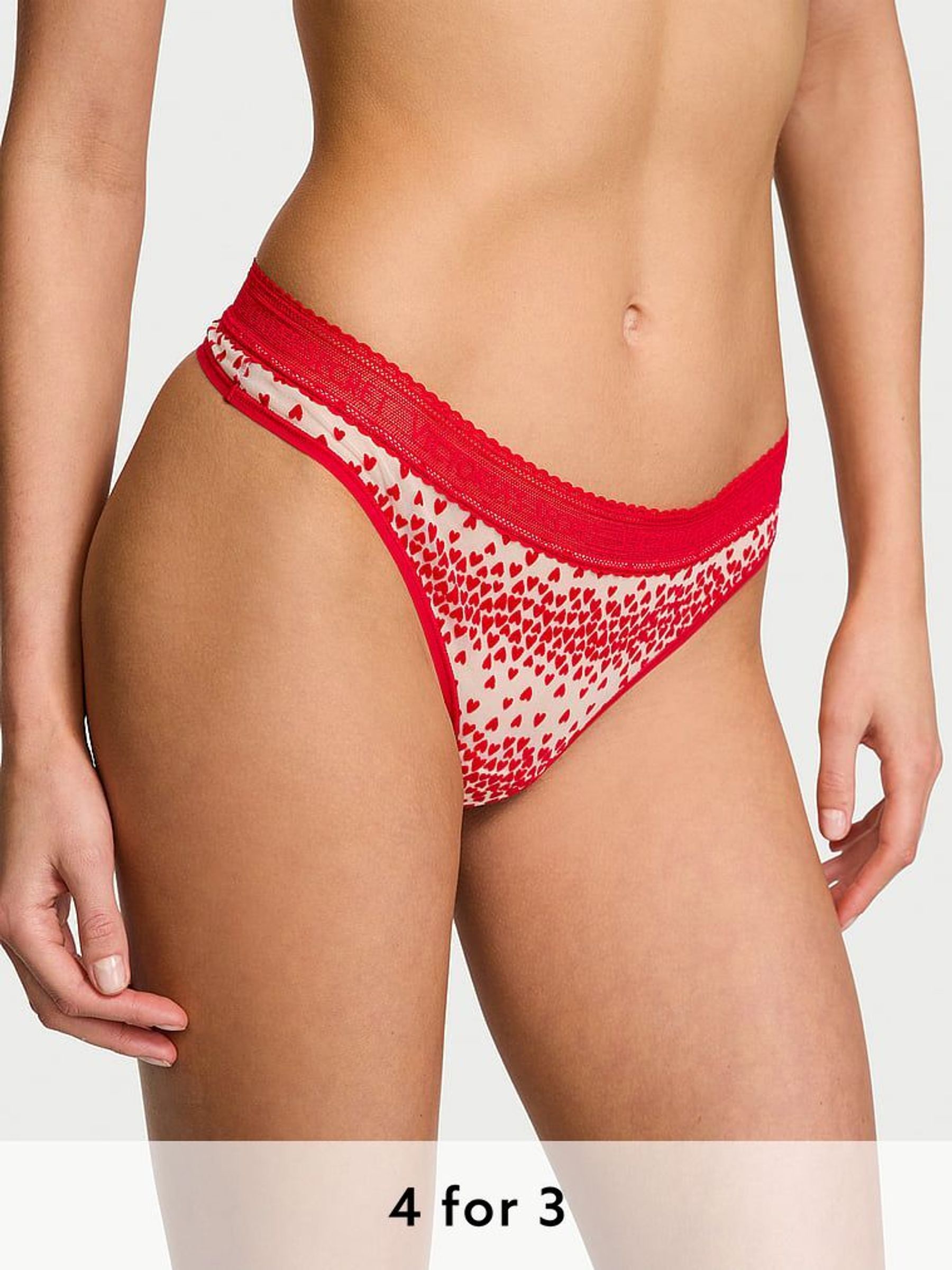 Lipstick Red Heart Logo Knickers (AK1056) | £9